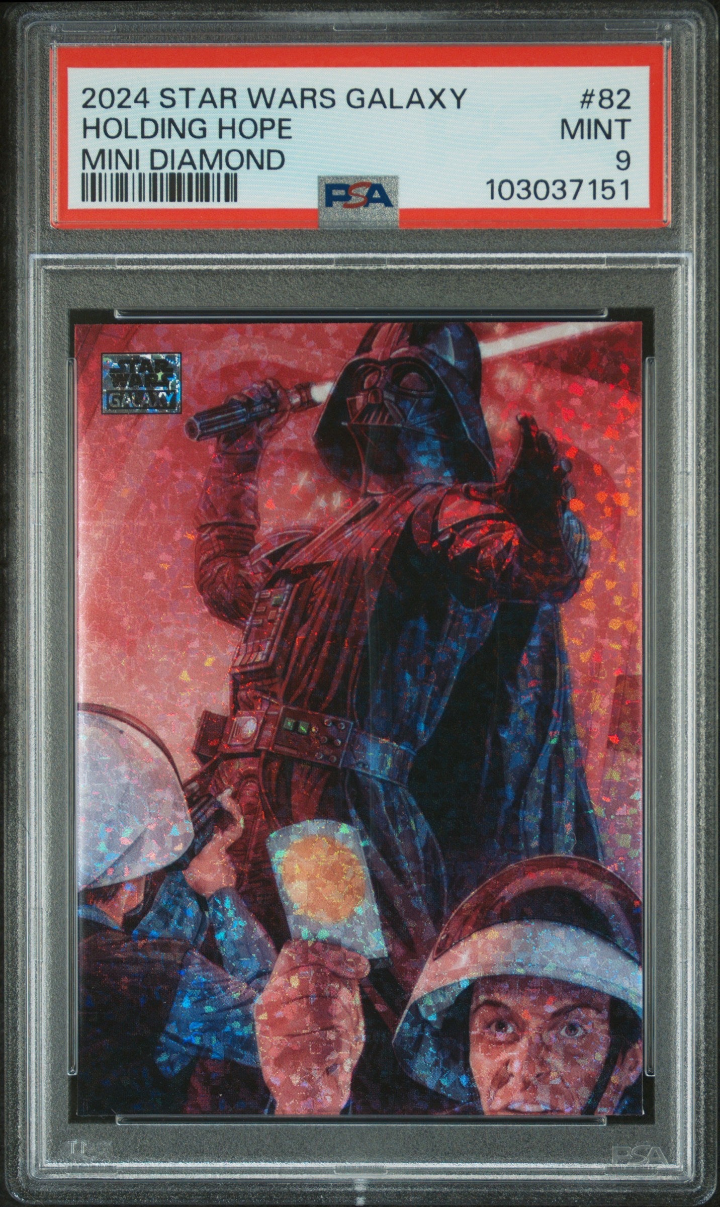 Holding Hope #82 Mini Diamond PSA 9 Topps Chrome Star Wars Galaxy 2024、mySite、waistdrama