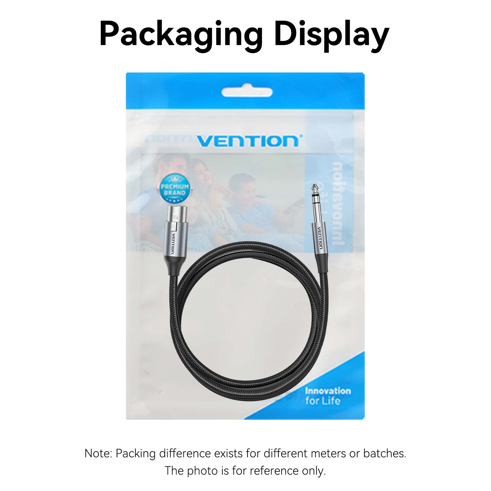 Vention 6.35mm Male to XLR Female Audio Cable、mySite、fannypackpong
