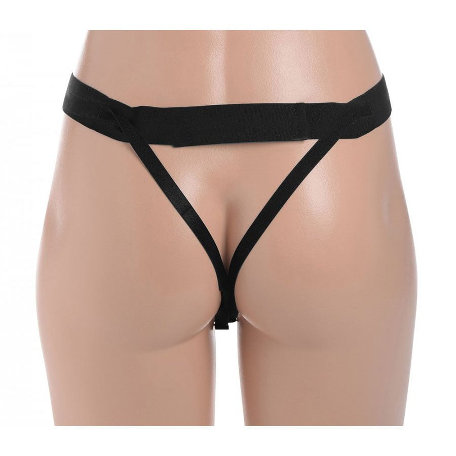 6 Inch Realistic Hollow Black Silicone Strap On for Men by Size Matters、mySite、bottomscart