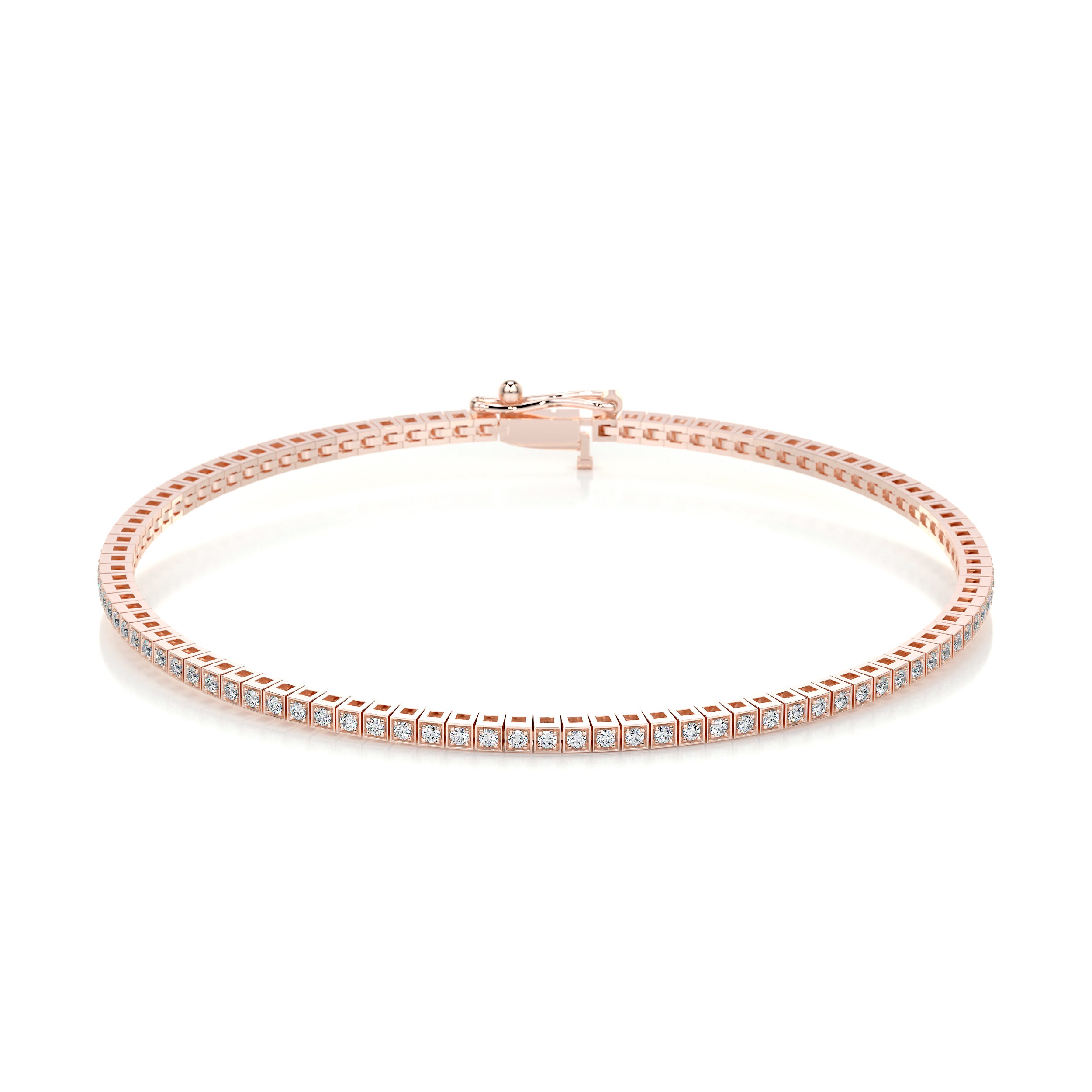 Lee Diamond Tennis Bracelet (1.00 Carat) -14K Rose Gold、mySite、hinf8tx79