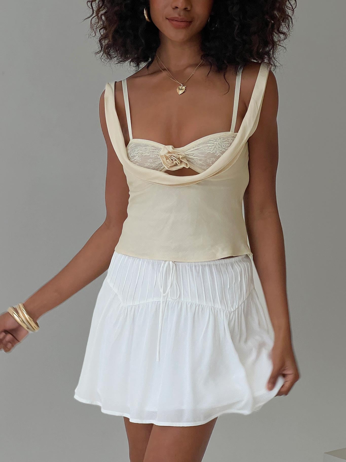 Cherry On Top Mini Skirt White、mySite、solidvoid