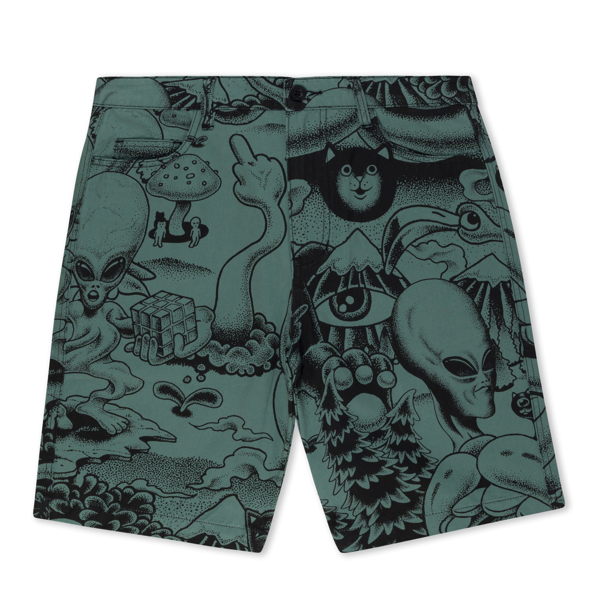  Dark Twisted Fantasy Twill Shorts (Olive/Black)、mySite、merchandisen