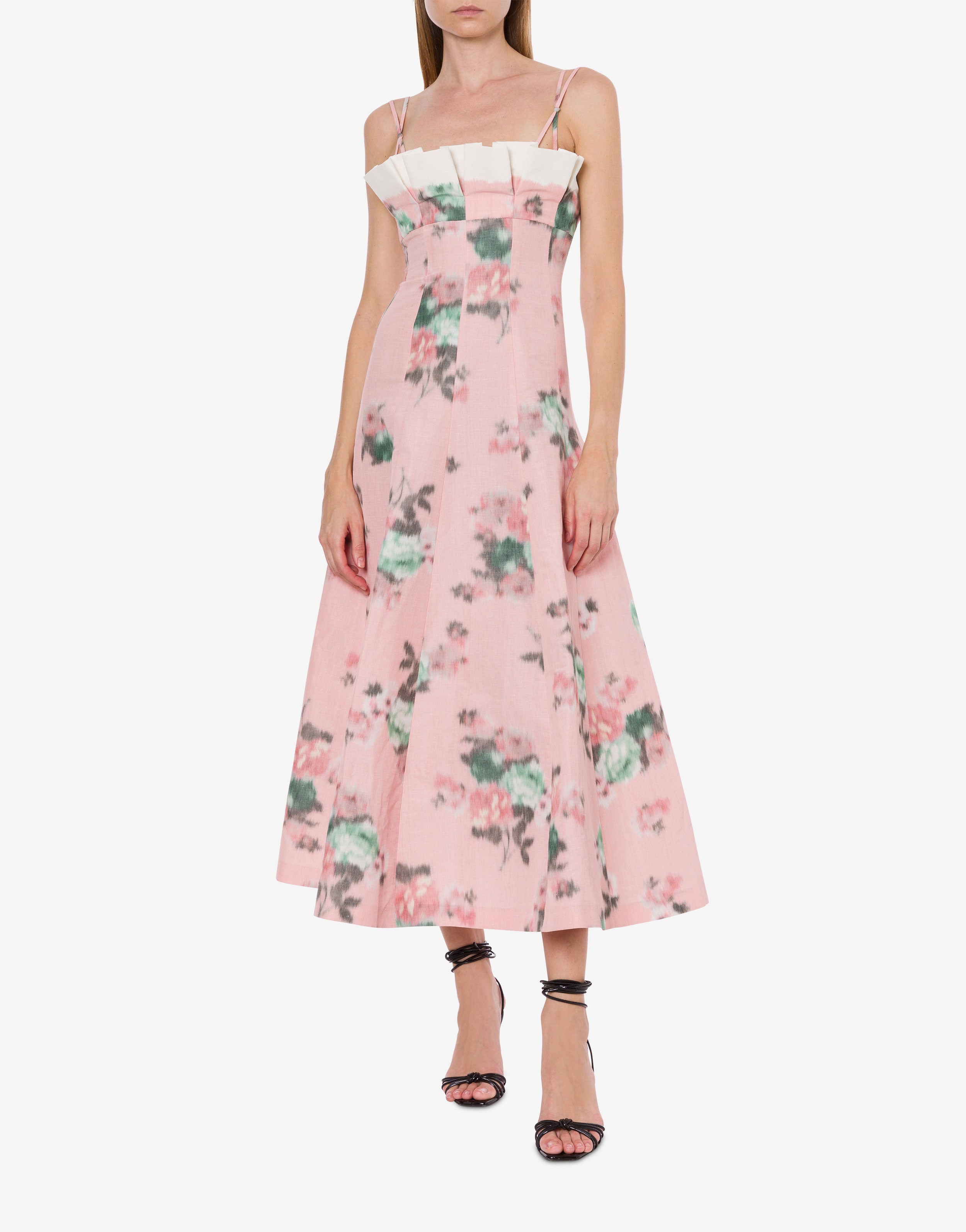 Abito longuette in taffetà con ruches、mySite、aoinhome