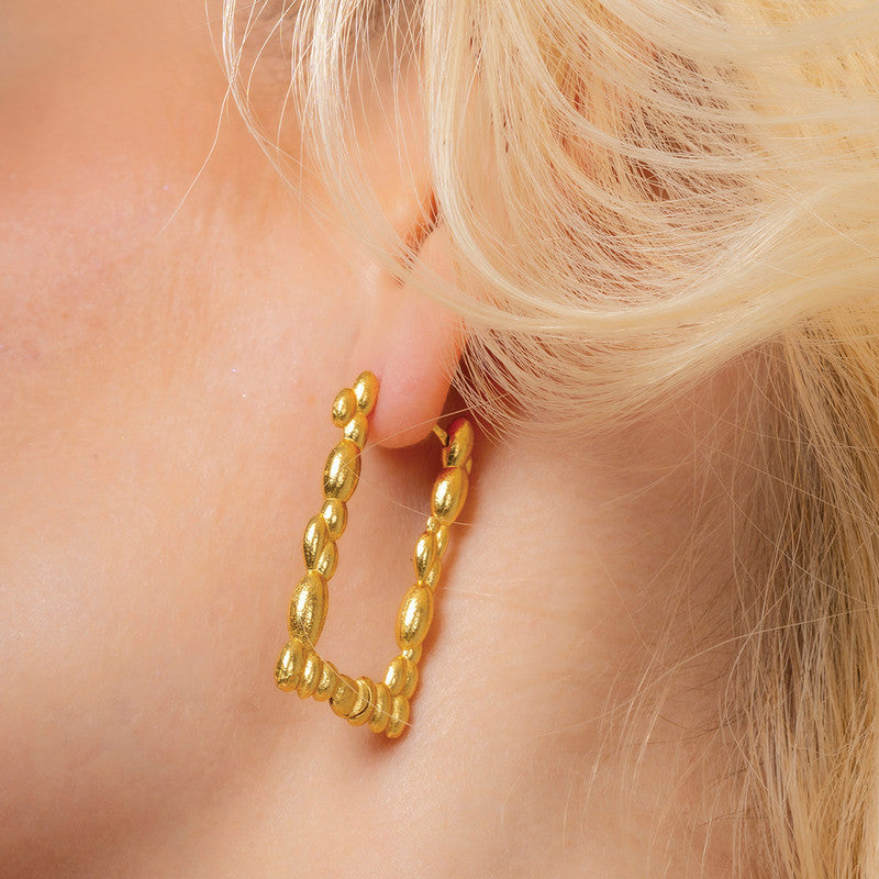 14K Gold Plated Earrings | Rectangle Design、mySite、camillekostekn
