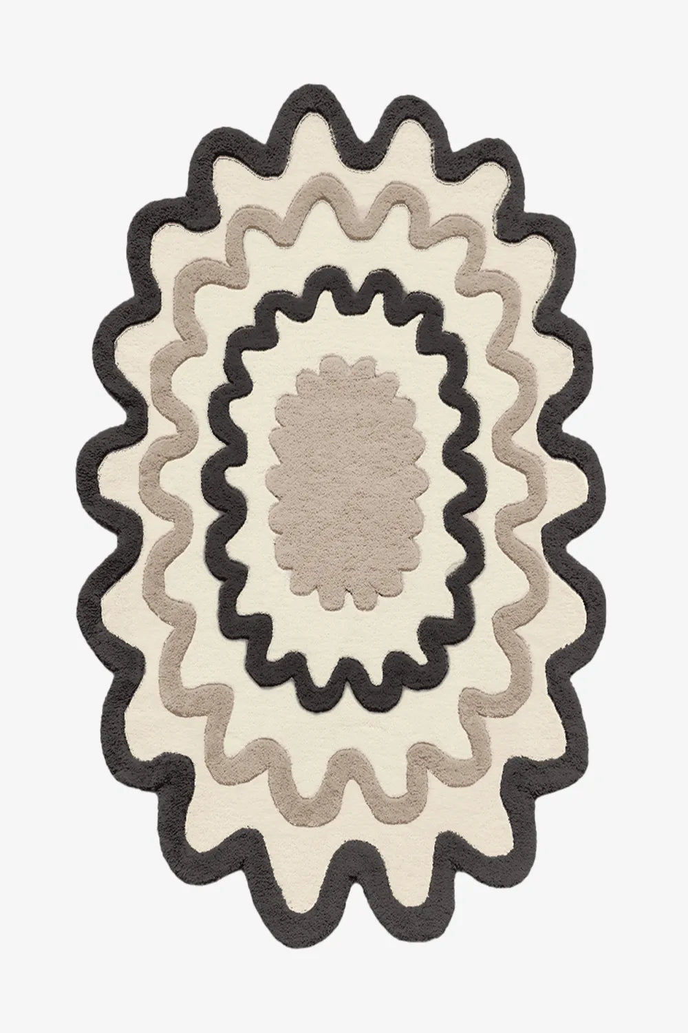 Customizable Spectrum Burst Tufted Oval Rug、mySite、gigharbornorthrealestate