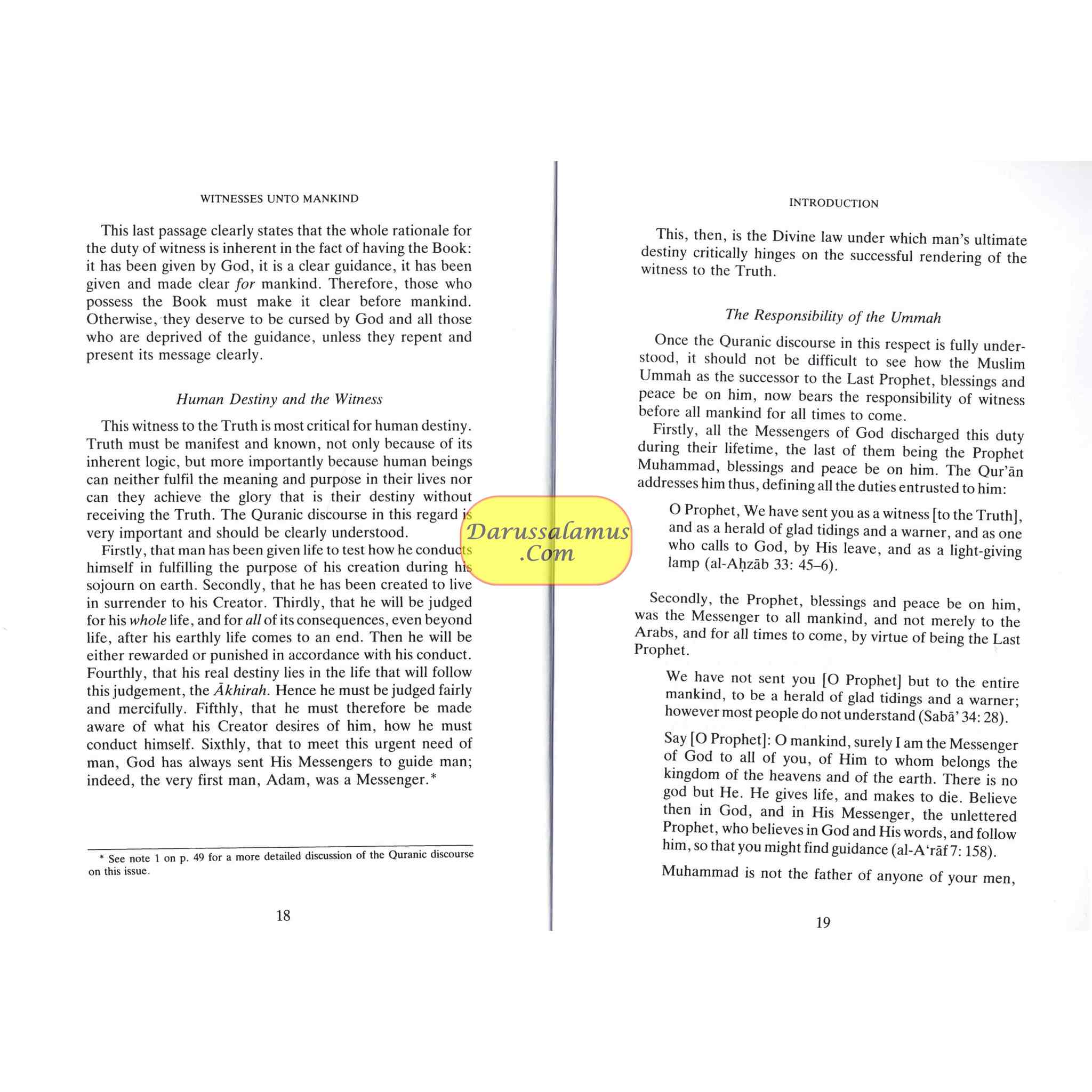 Witness Unto Mankind The Purpose And Duty Of The Muslim By Sayyid Abul A'la Maududi、mySite、topwebapps