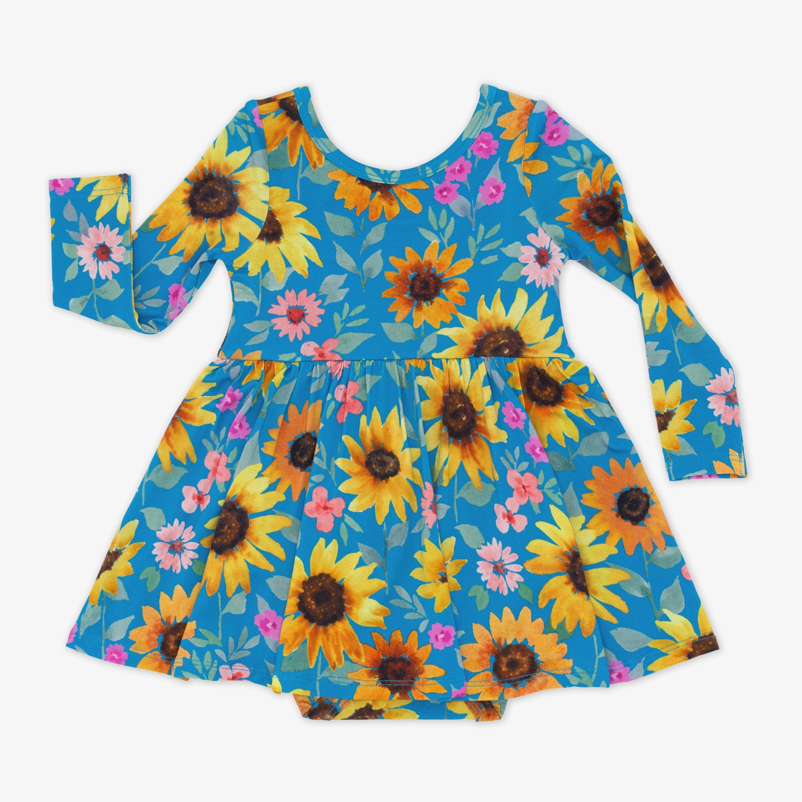  Sunflower Fields Twirl Dress with Bodysuit、mySite、layawaytickets