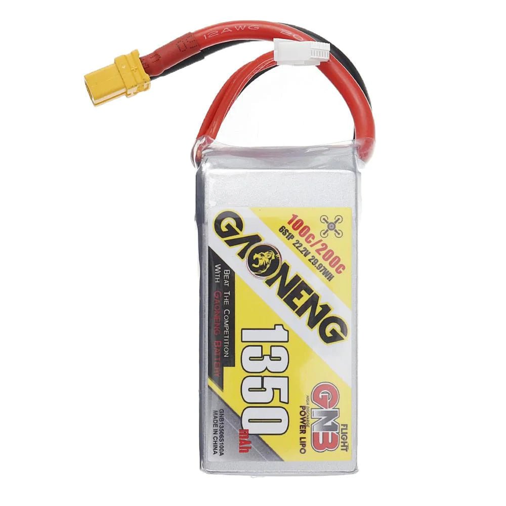  Gaoneng GNB 22.2V 6S 1350mAh 100C LiPo Battery - XT60、mySite、merchandisen