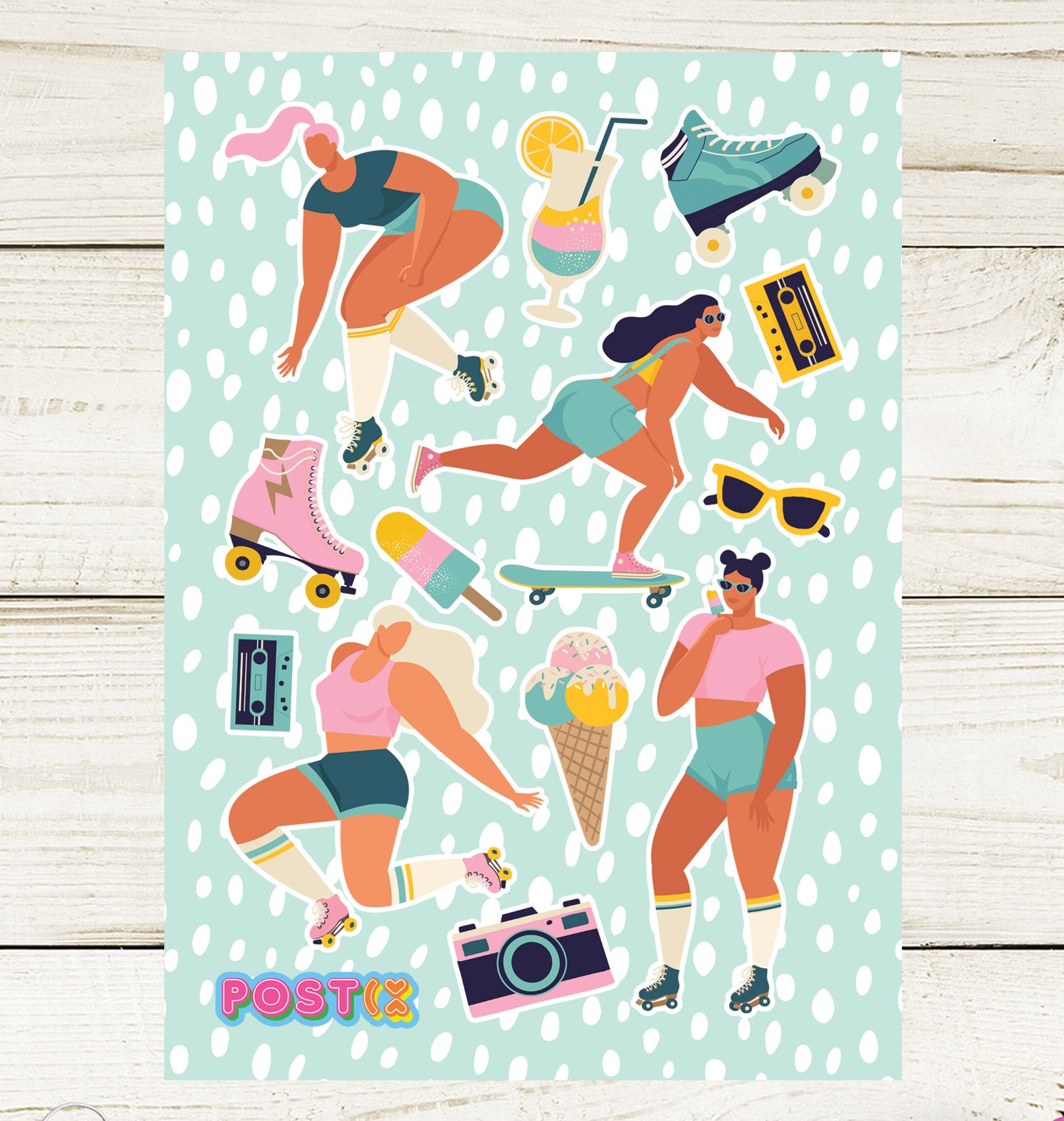  Skatergirls' Summer Sticker Sheet、mySite、ghnorth