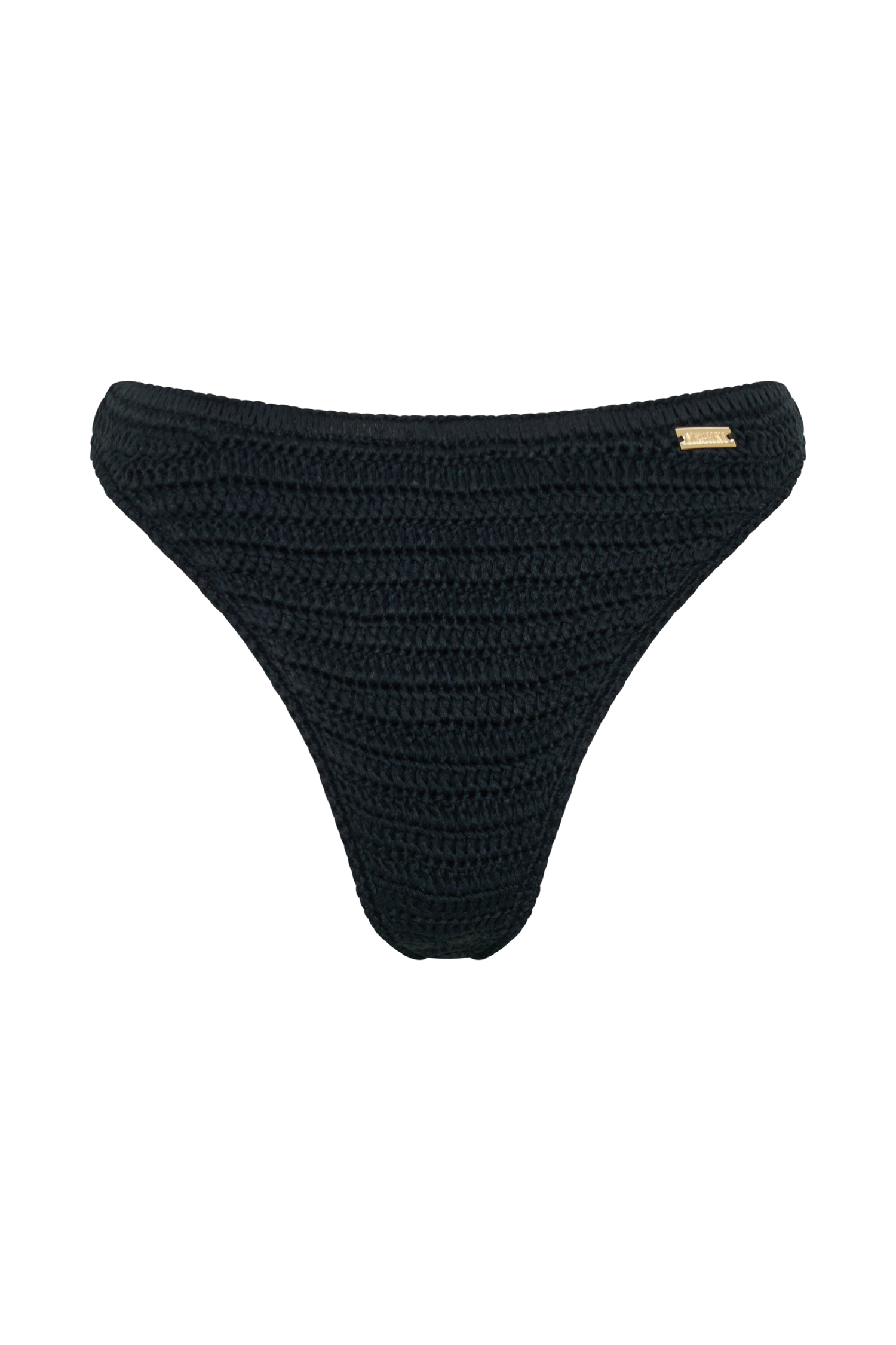 Valencia Rose Contrast Crochet Bikini Bottom - Black、mySite、solidvoid