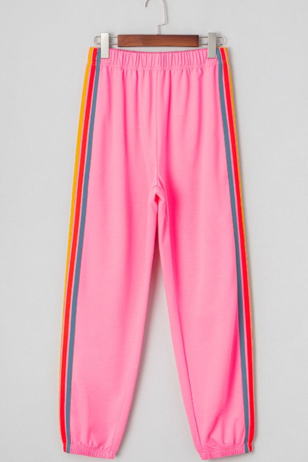  Contrast Striped Elastic Waist Active Pants、mySite、justintrudeaud