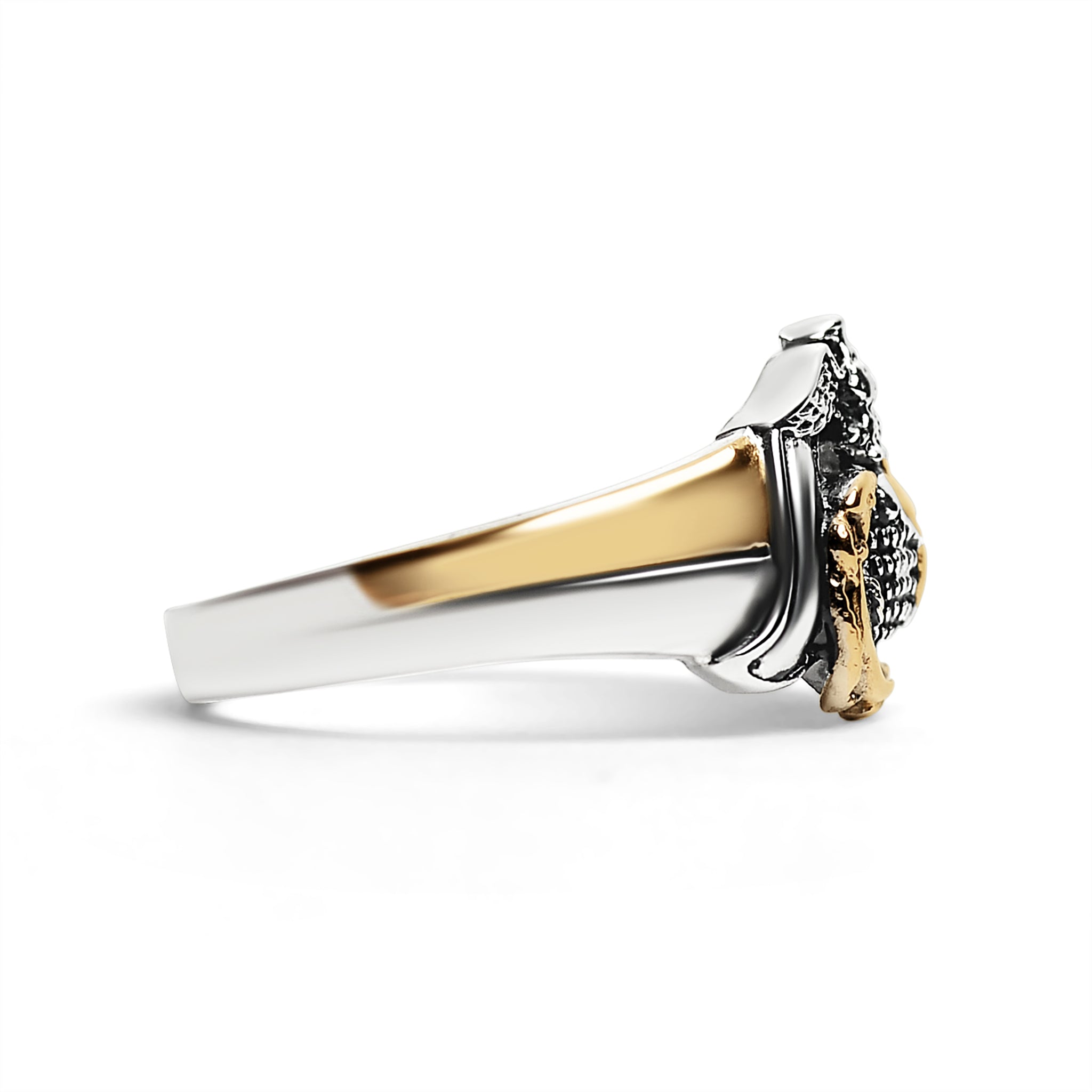 18K Gold PVD Stainless Steel Marine Corps Two Tone United States Military Women's Ring / MCR6012、mySite、dreamappss