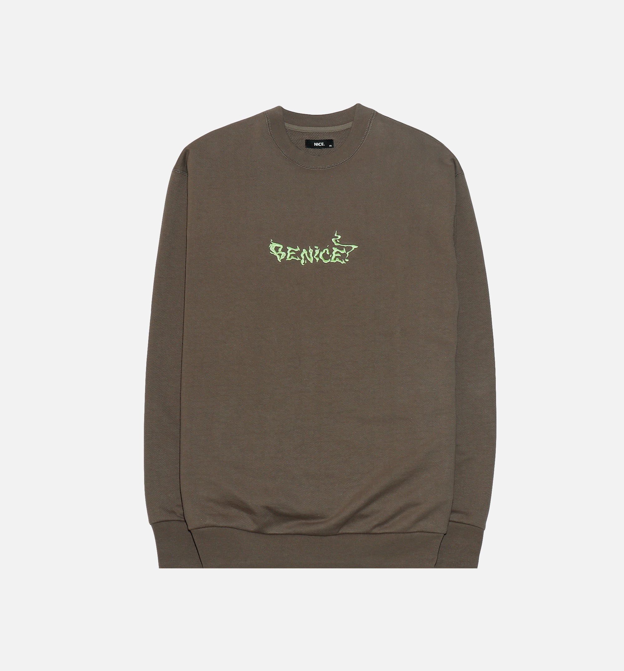 Be Nice Smoke Fleece Crew Mens Crew - Granite、mySite、dreamappss