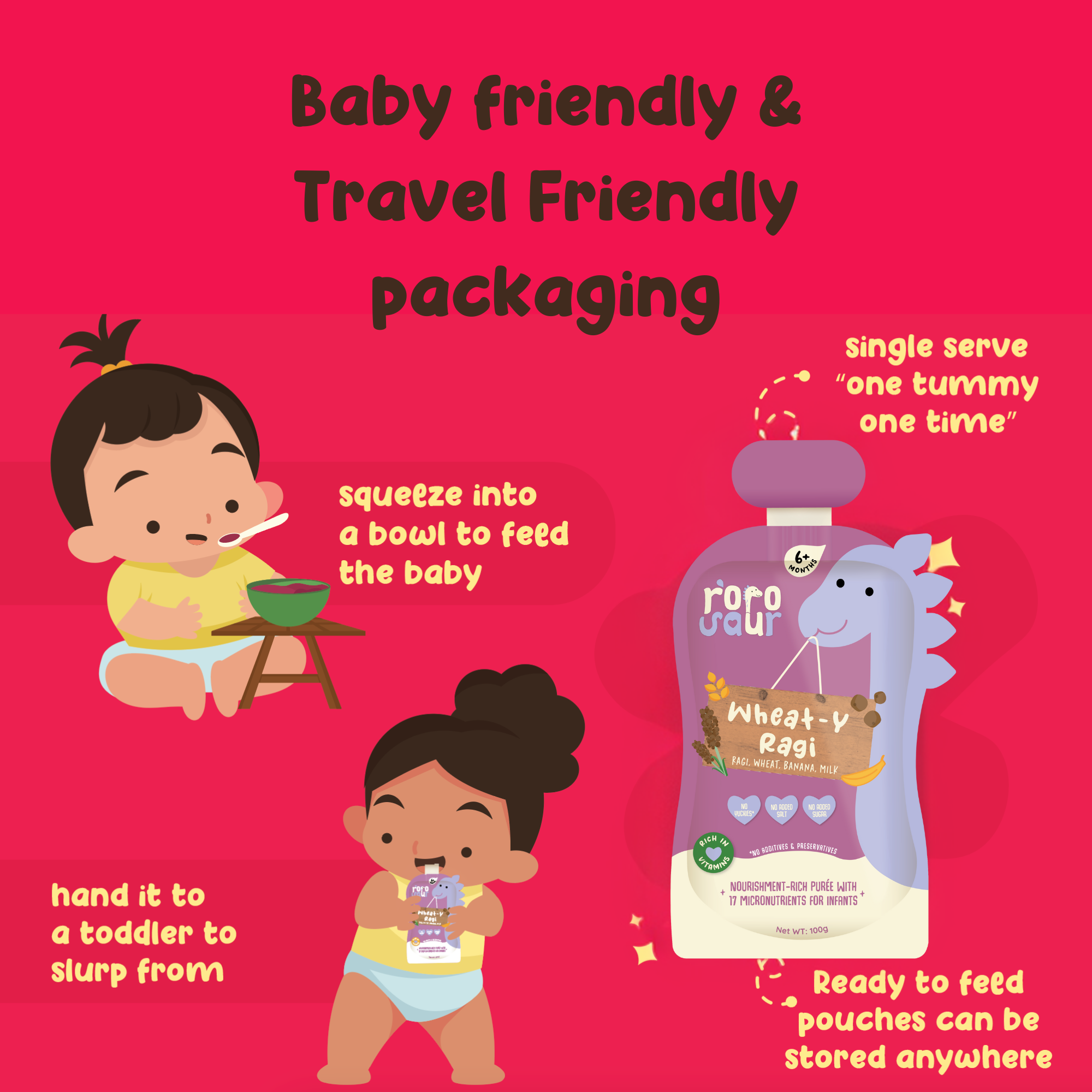 Baby Food | Kids Healthy Snacks | Fruit and Grains Puree | Wheat-Y Ragi | 100 g、mySite、camillekostekn