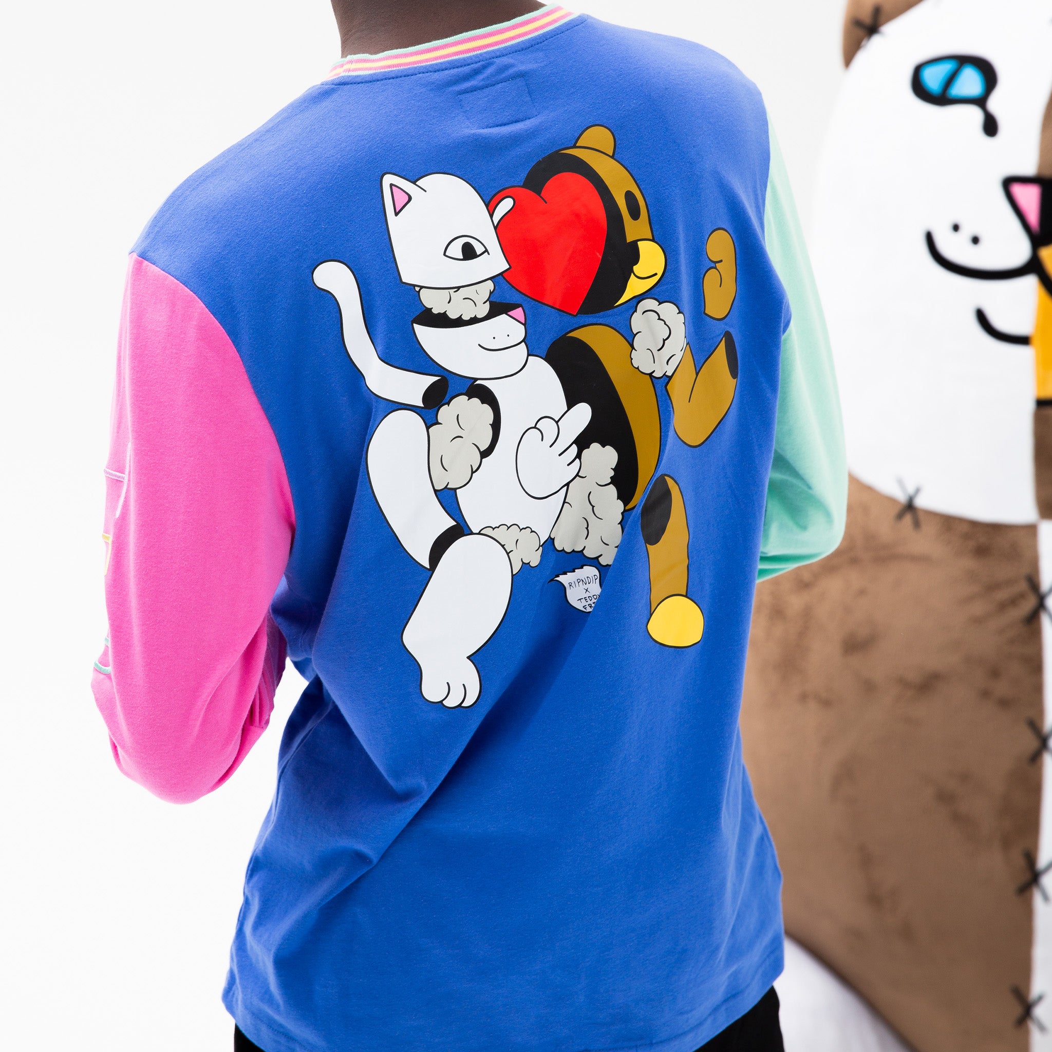  Ripndip Teddy Fresh 2.0 Color Block L/S (Multi)、mySite、merchandisen