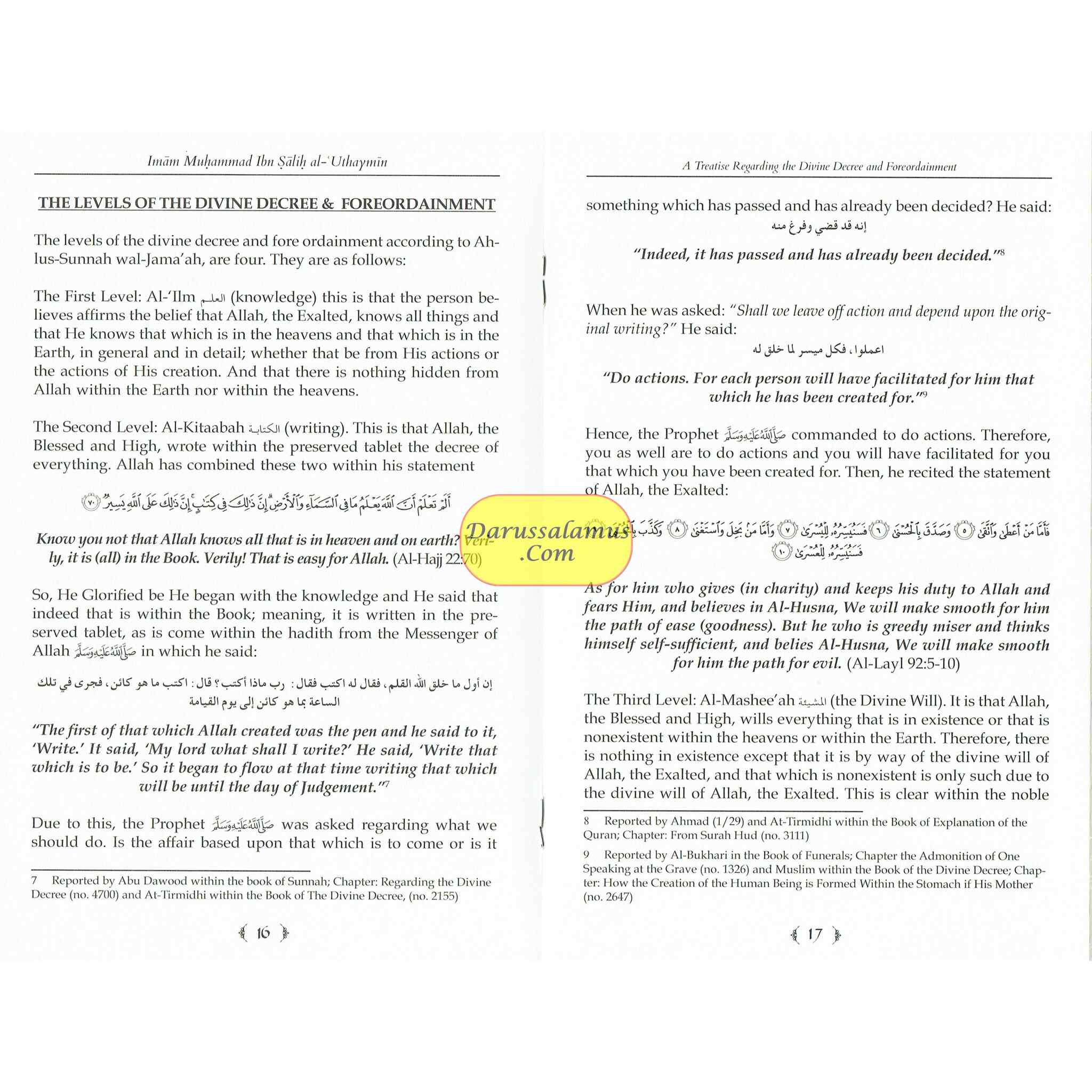 A Treatise Regarding the Divine Decree and Foreordainment By Shaykh Muhammad Al-Uthaymin、mySite、topwebapps