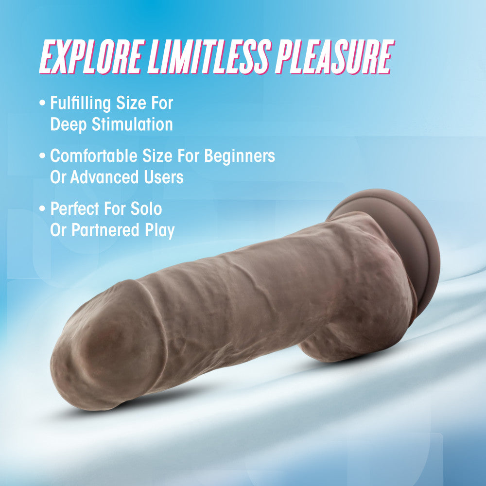 Au Naturel By Blush® | Big Boy Realistic Chocolate 10-Inch Long Dildo With Balls & Suction Cup Base、mySite、bottomscart