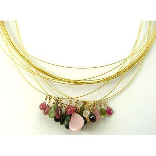 Urban Links Watermelon Tourmaline Cluster Necklace & Earrings、mySite、topwebapps