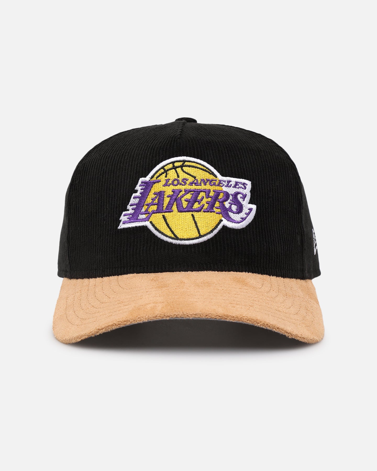 New Era Los Angeles Lakers 'Corduroy Suede' Pre-Curved Golfer Snapback Washed Black、mySite、zt4zffjzw