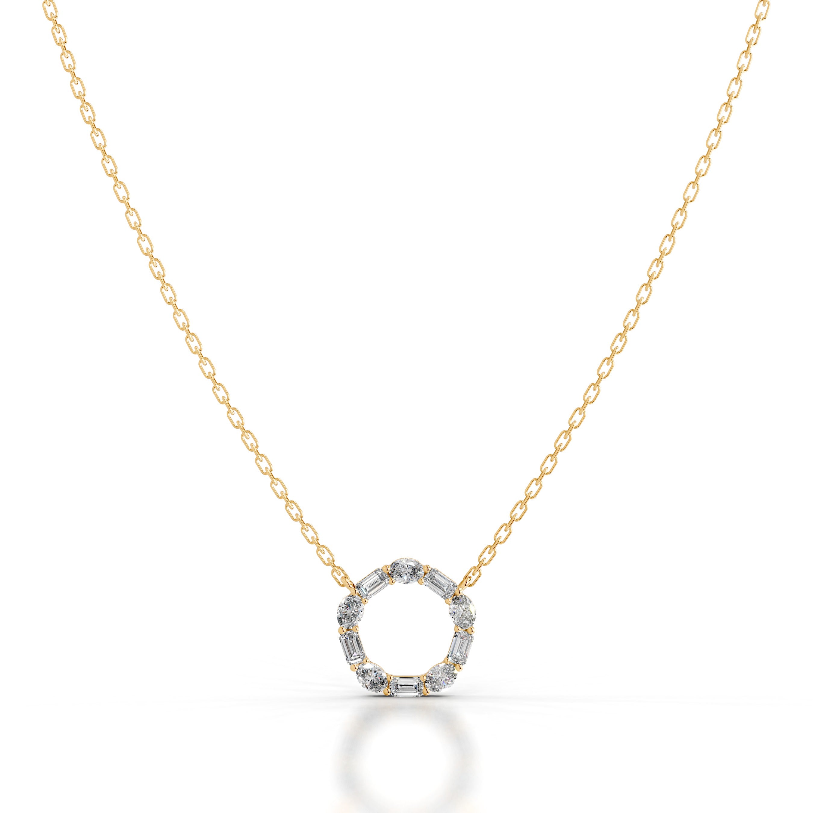 Lottie Diamond Hoop Pendant - 18K Yellow Gold、mySite、hinf8tx79