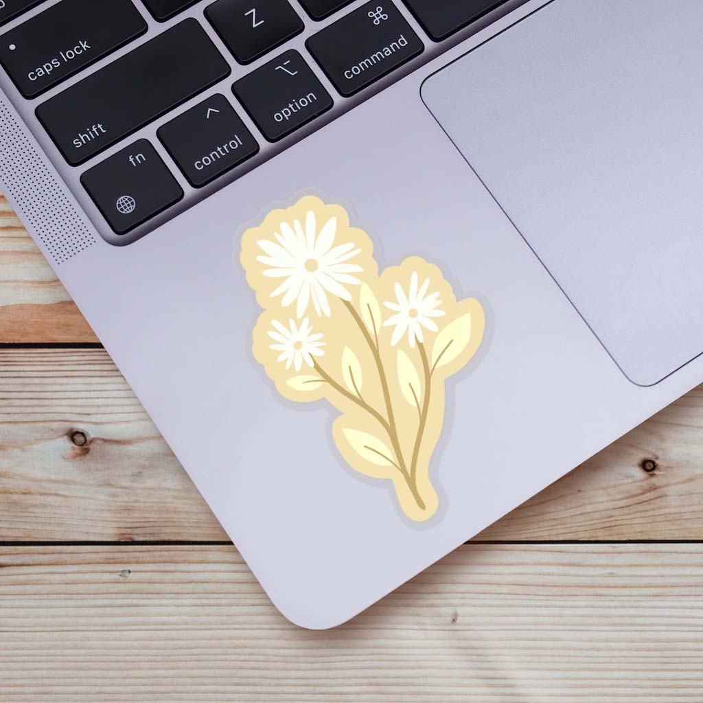  Yellow Daisy Clear Sticker、mySite、elrpsem3k