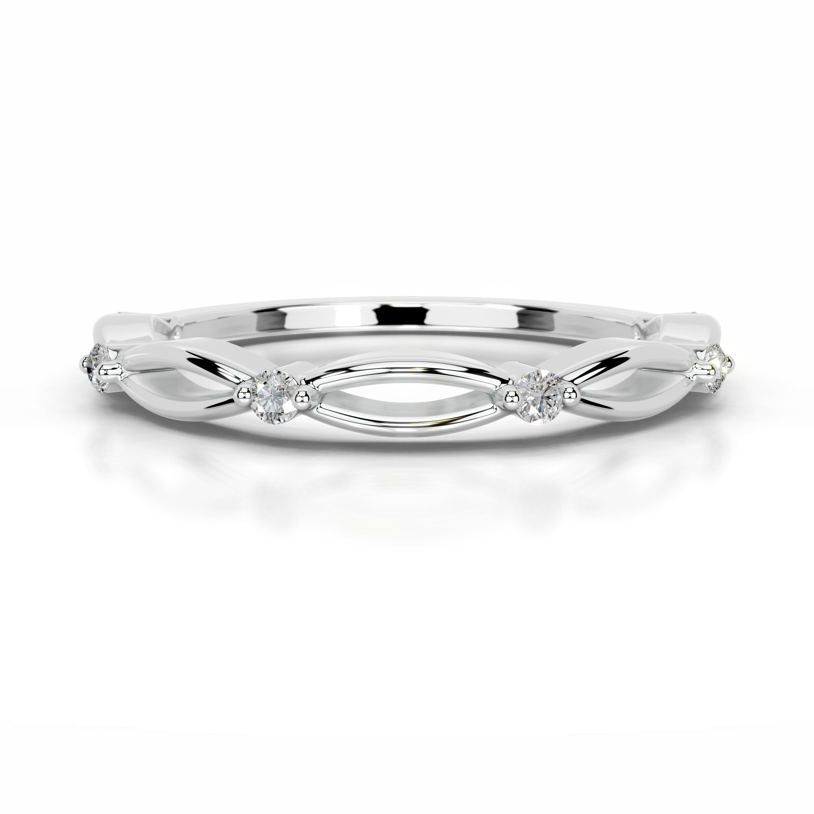 Laina Diamond Wedding band - 18K White Gold、mySite、hinf8tx79