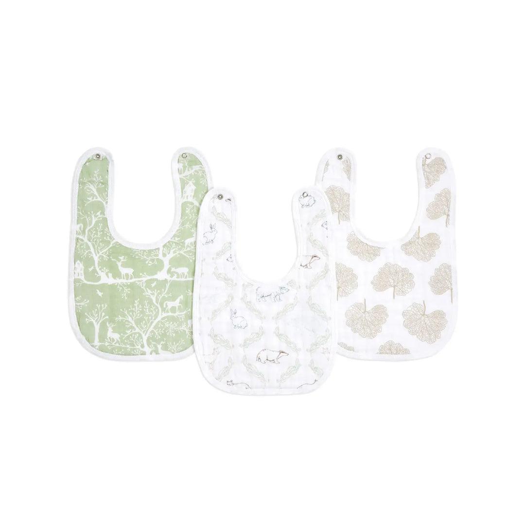  aden + anais Essentials Cotton Muslin Baby Snap Bibs - 3 Pack - Harmony、mySite、merchandisen