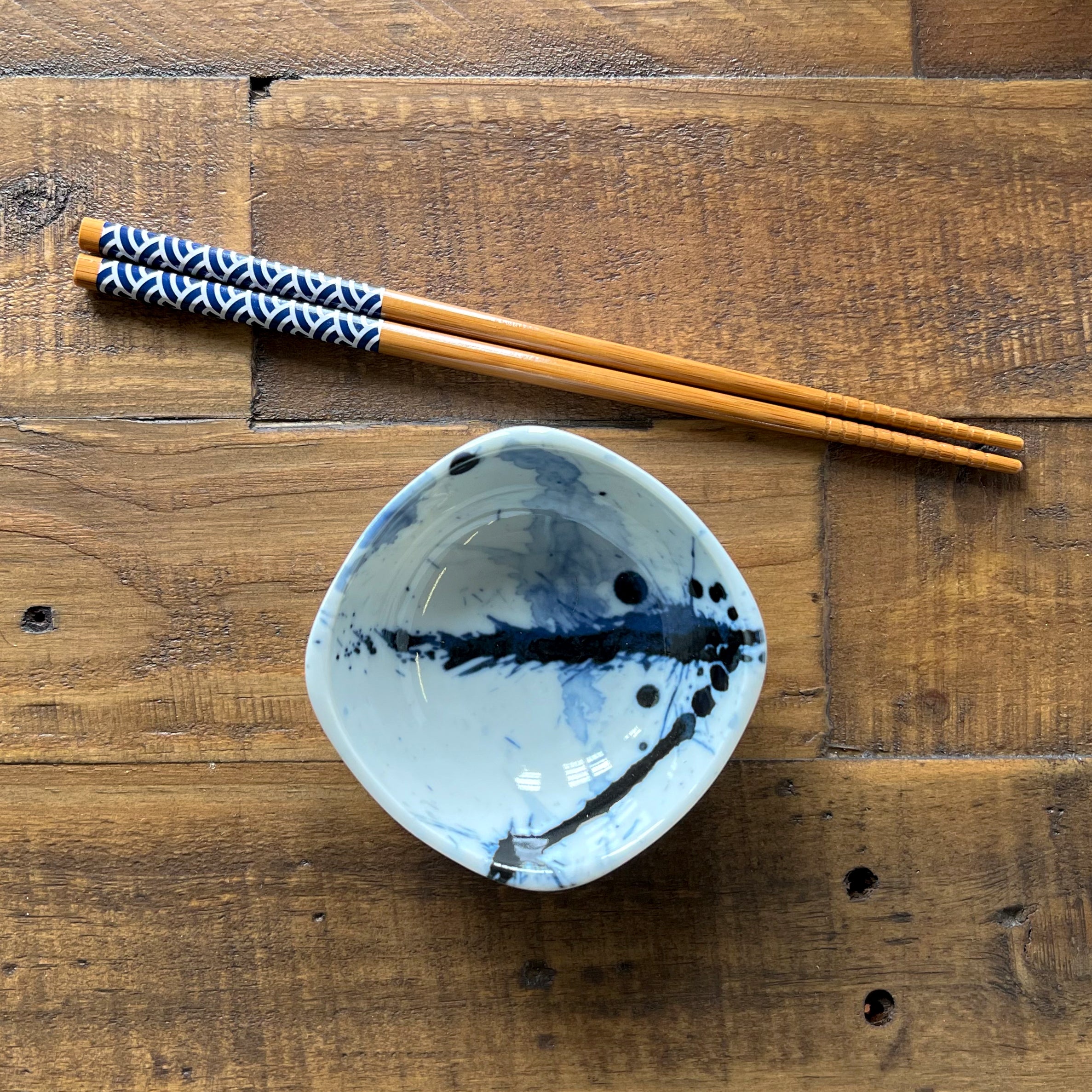Chopsticks Set Bamboo Waka Blue/White、mySite、topwebapps