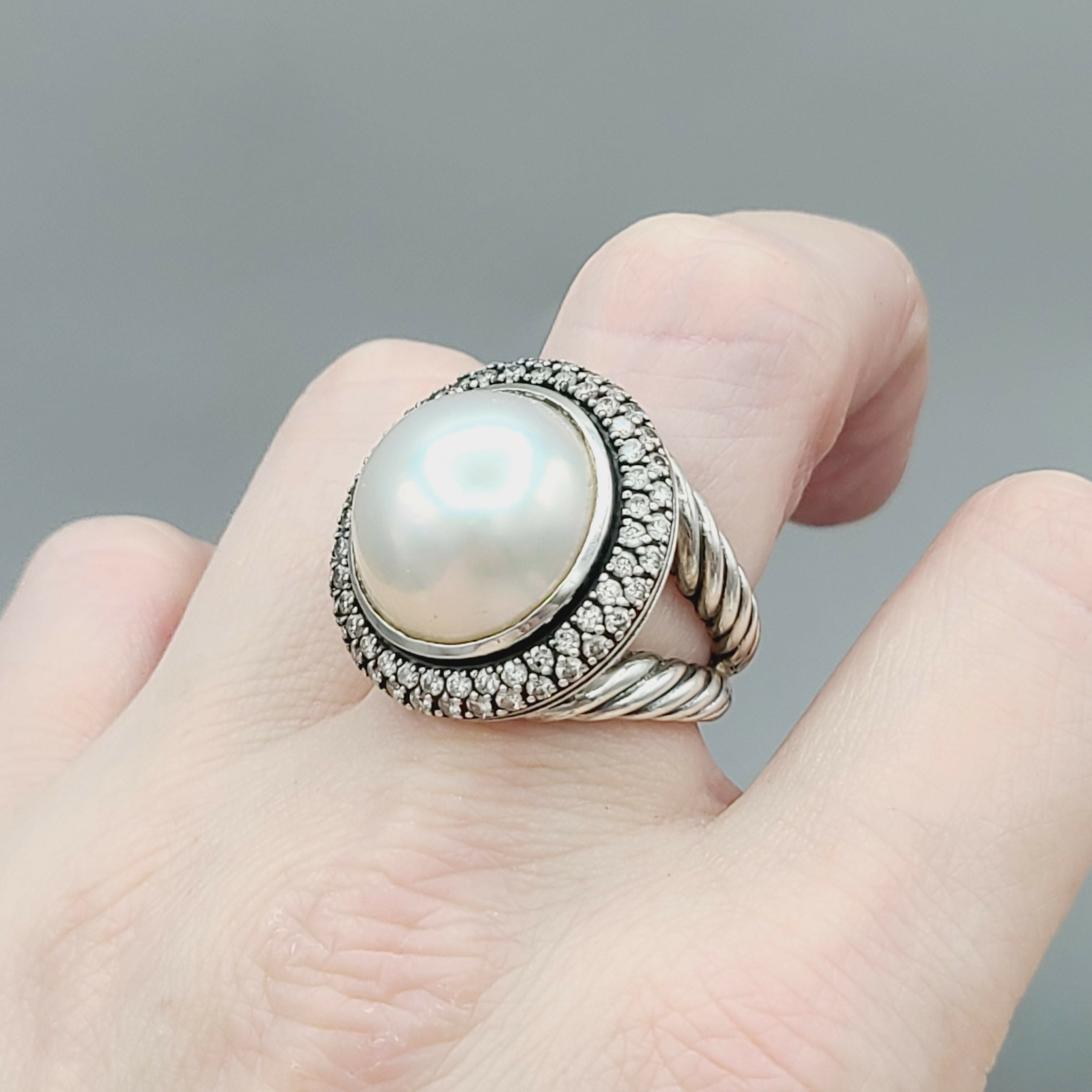 David Yurman Cerise Moonlight Ice Ring 鈥?Pearl & Diamonds、mySite、hinf8tx79