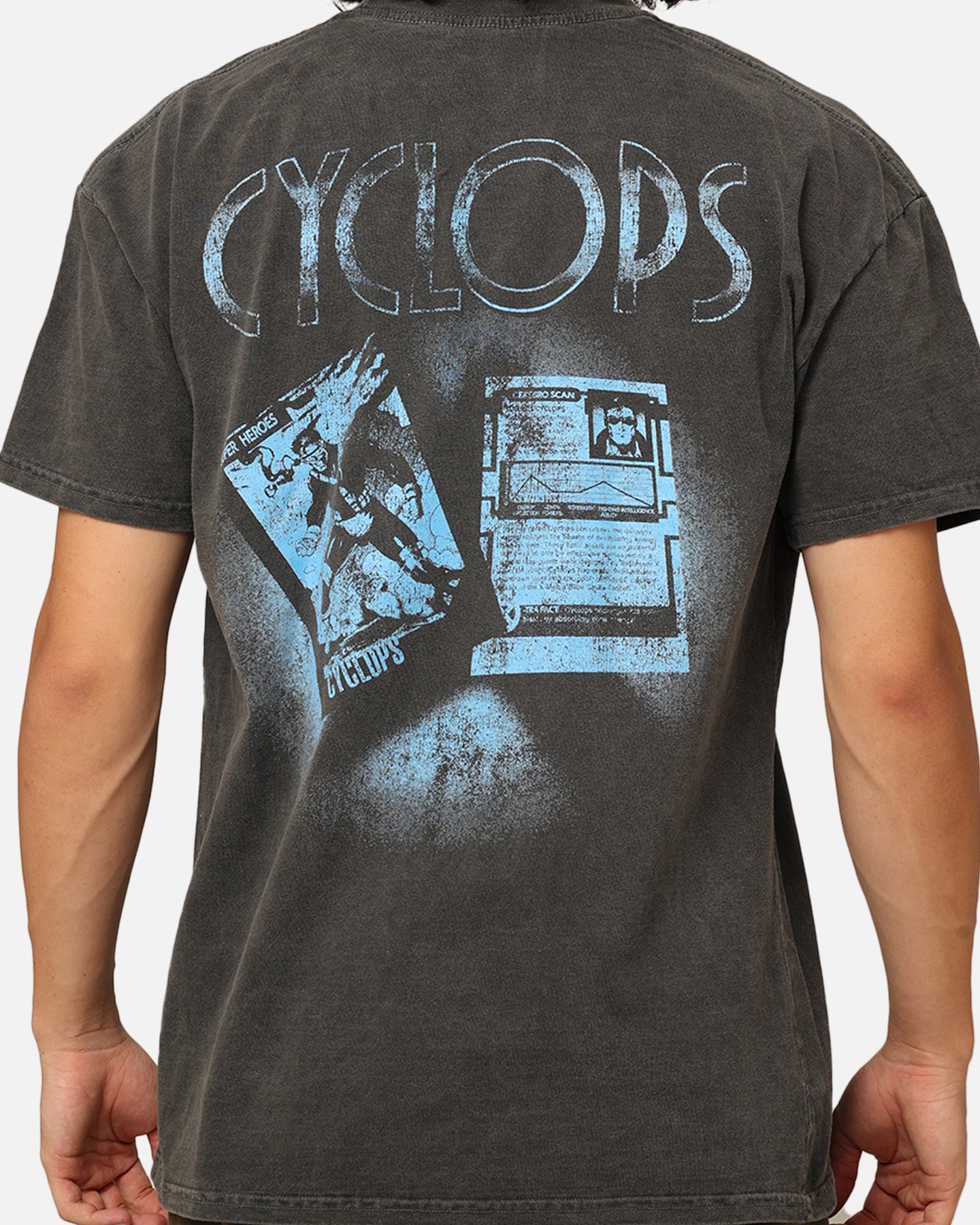 Marvel X-Men Cyclops Heavyweight T-Shirt Black Wash、mySite、zt4zffjzw