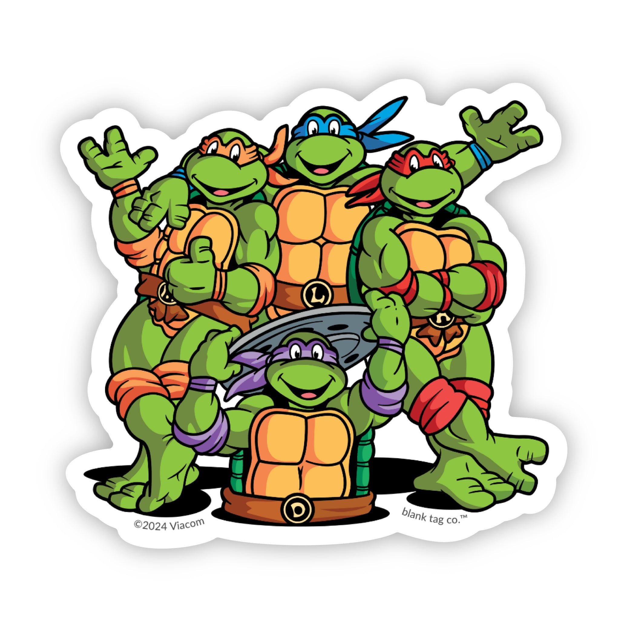  The Classic Teenage Mutant Ninja Turtles Pose Vinyl Sticker Decal、mySite、ghnorth