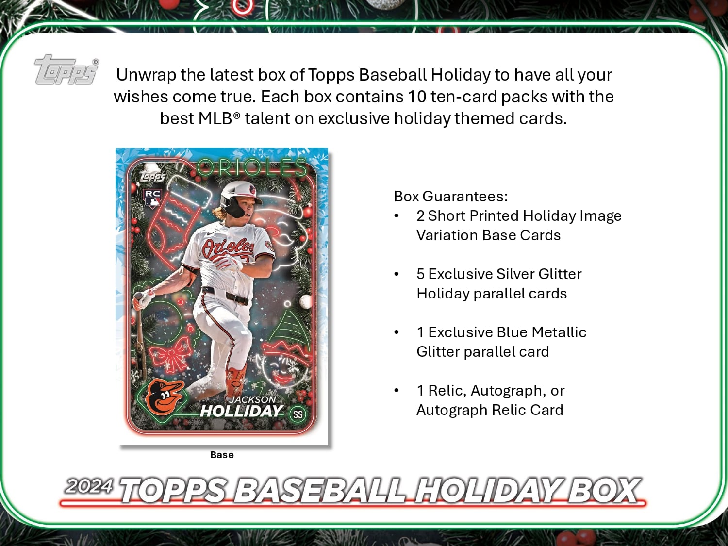 Topps Holiday Baseball 2024 - Mega Box、mySite、waistdrama