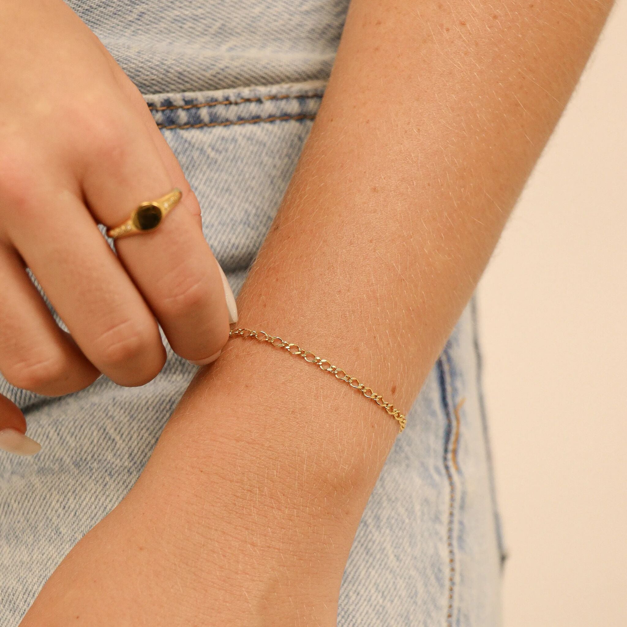 .925 Sterling Silver Rombo Figaro Permanent Jewelry Chain - by the Foot / PMJ0026、mySite、dreamappss