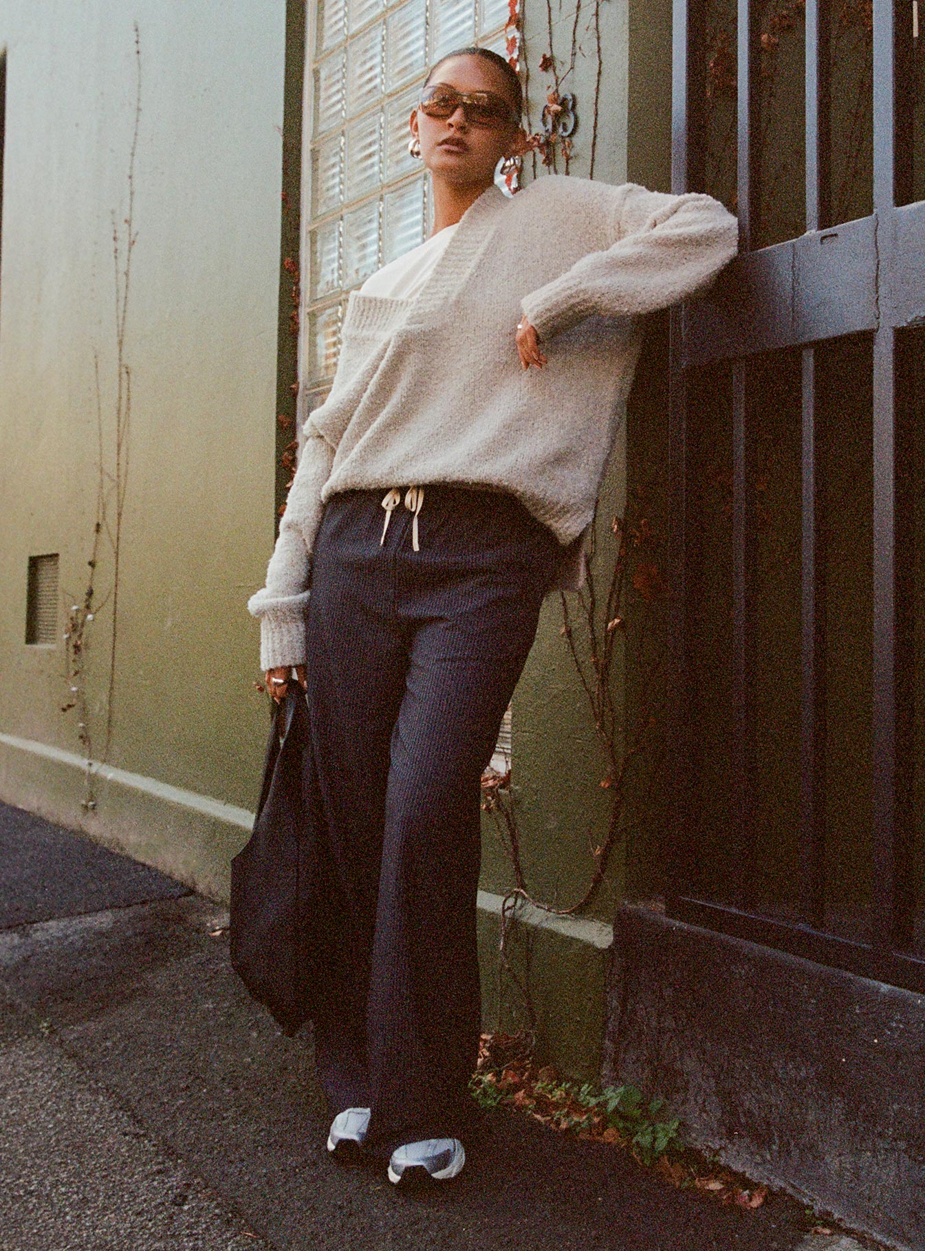 Mich Knit Sweater Beige、mySite、solidvoid