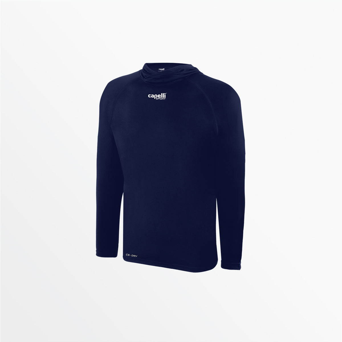 YOUTH CLUB LONG SLEEVE POLY HOODED TEE