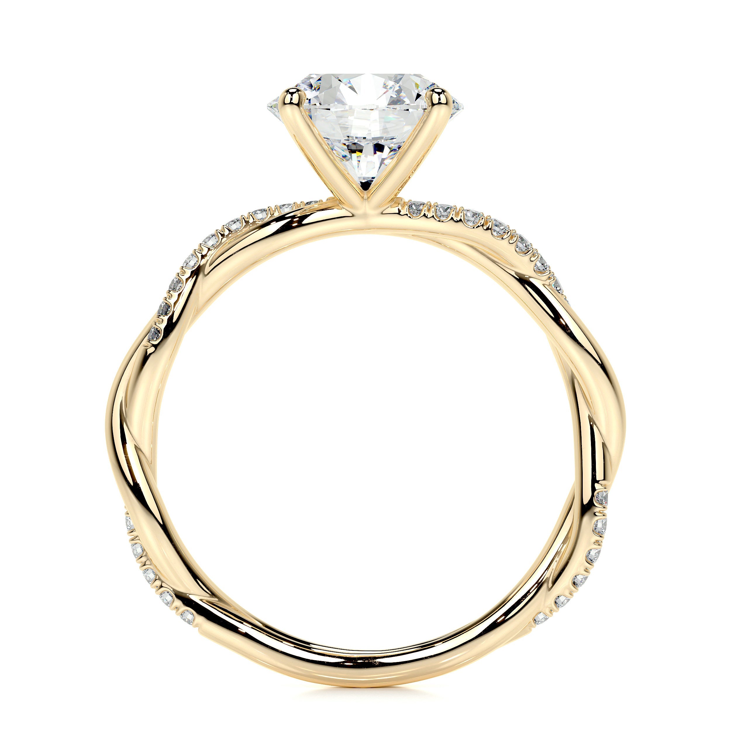 Crystal Lab Grown Diamond Ring -18K Yellow Gold、mySite、hinf8tx79