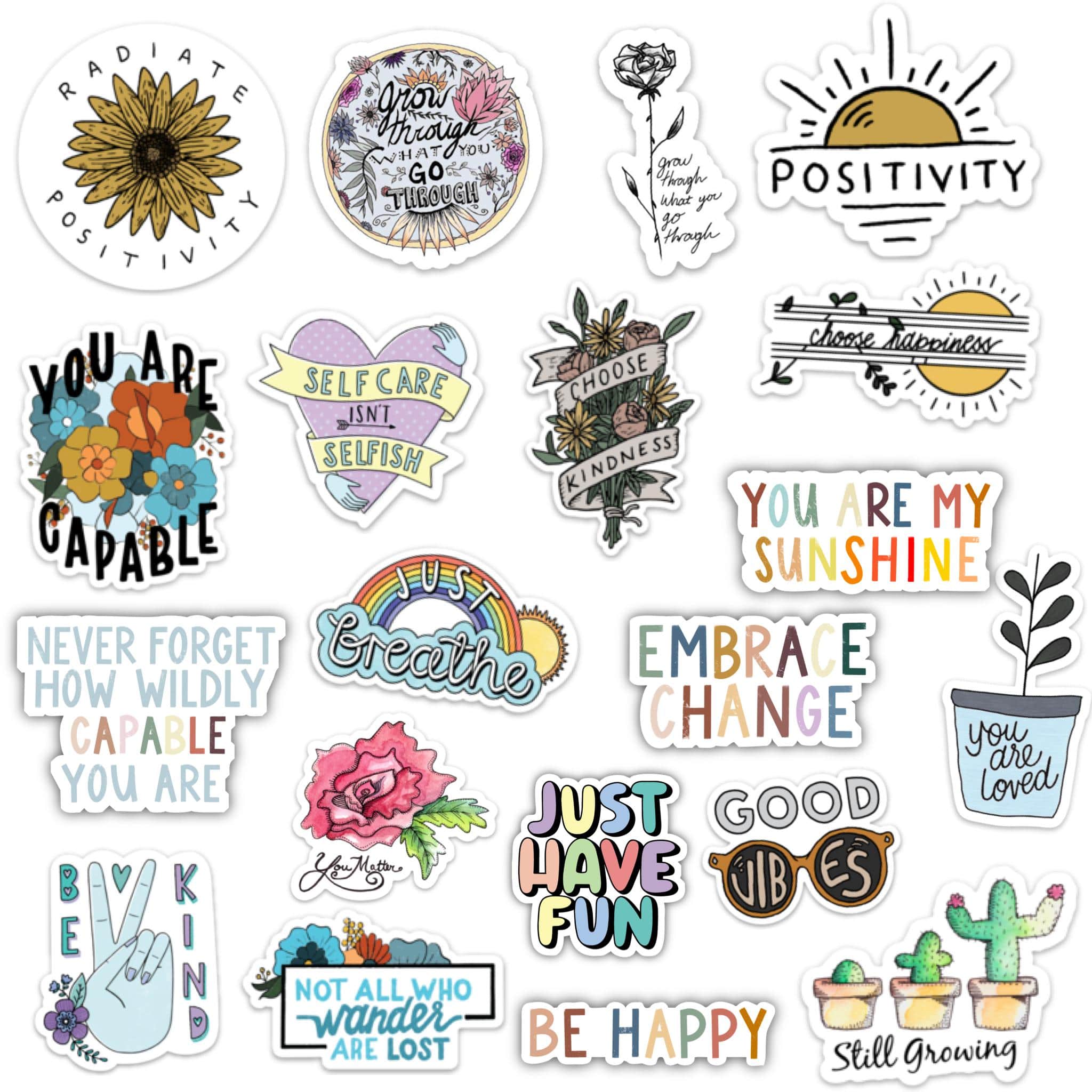  Positivity Sticker 20 Pack、mySite、elrpsem3k