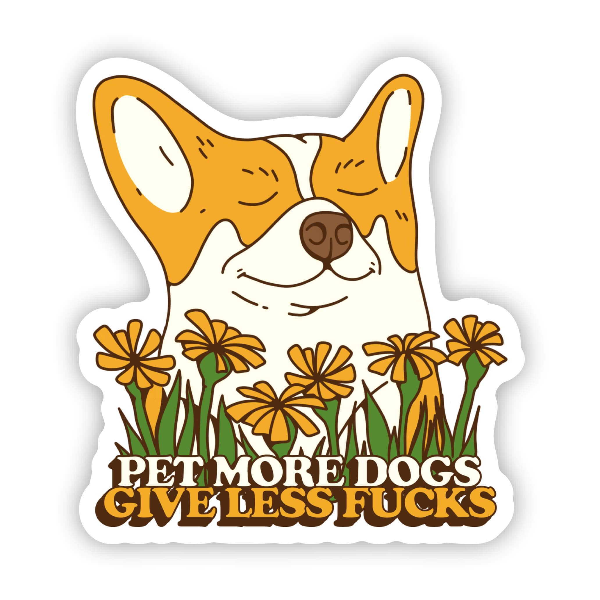  Pet More Dogs. Give Less Fu**s Sticker、mySite、elrpsem3k
