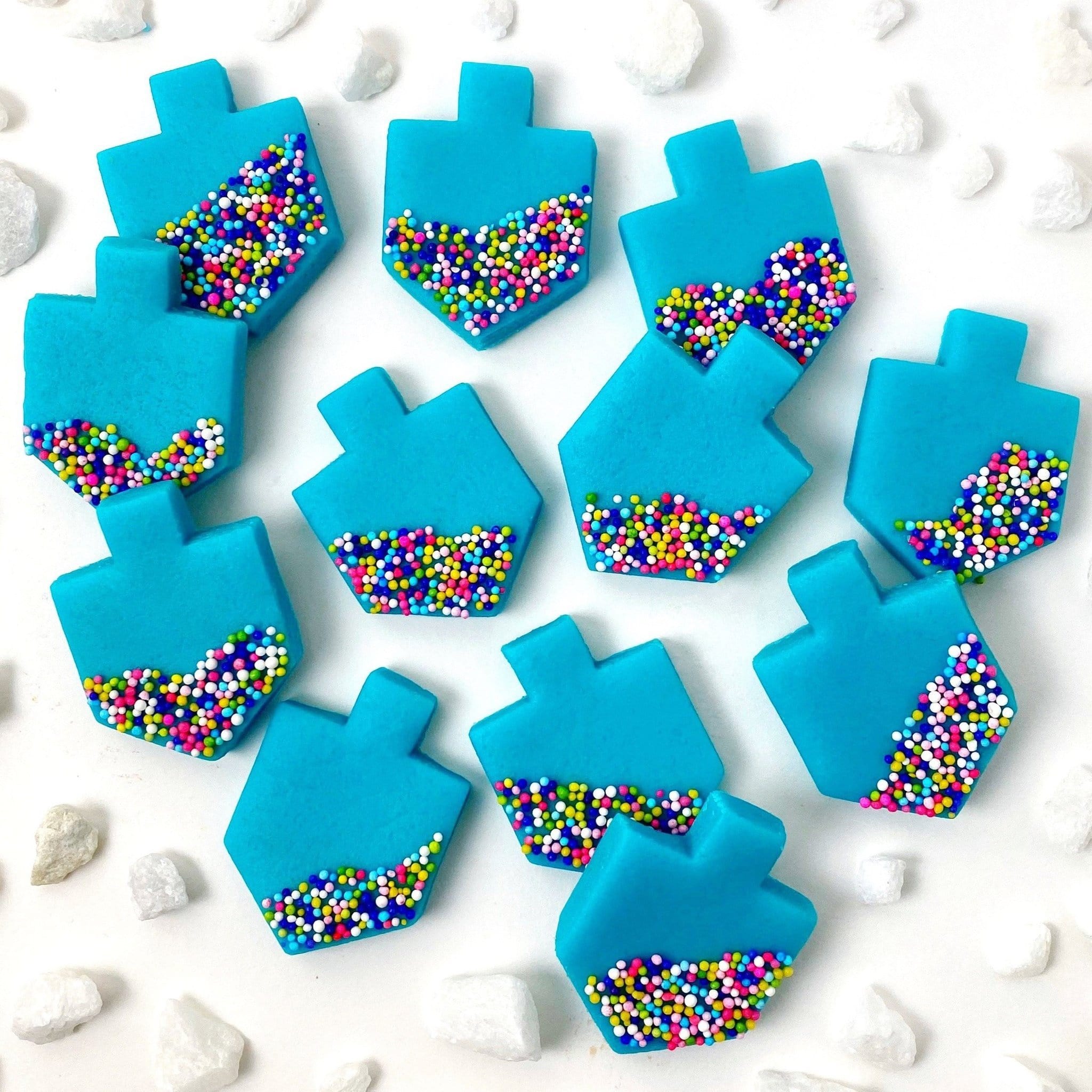 Marzipan Rainbow Sprinkle Dreidel Tiles - Rainbow or Blue、mySite、topwebapps