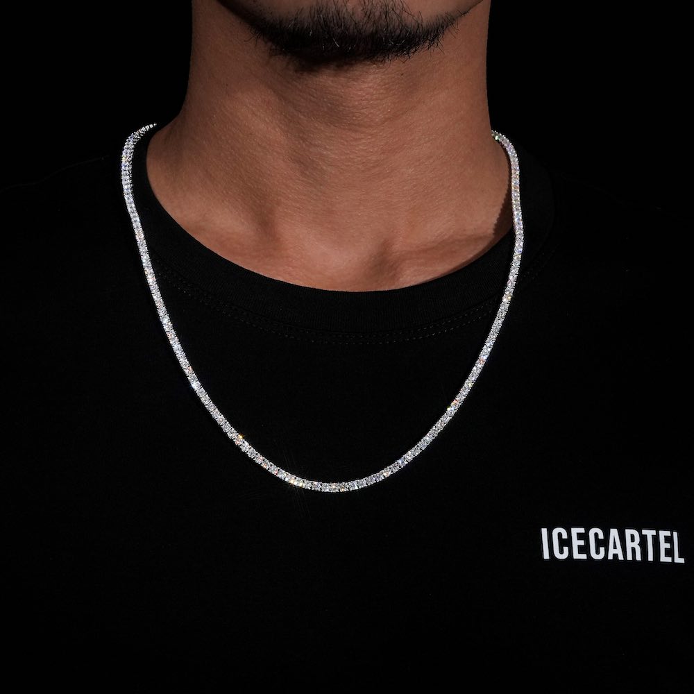 3MM Moissanite Tennis Chain 14K Gold、mySite、hinf8tx79