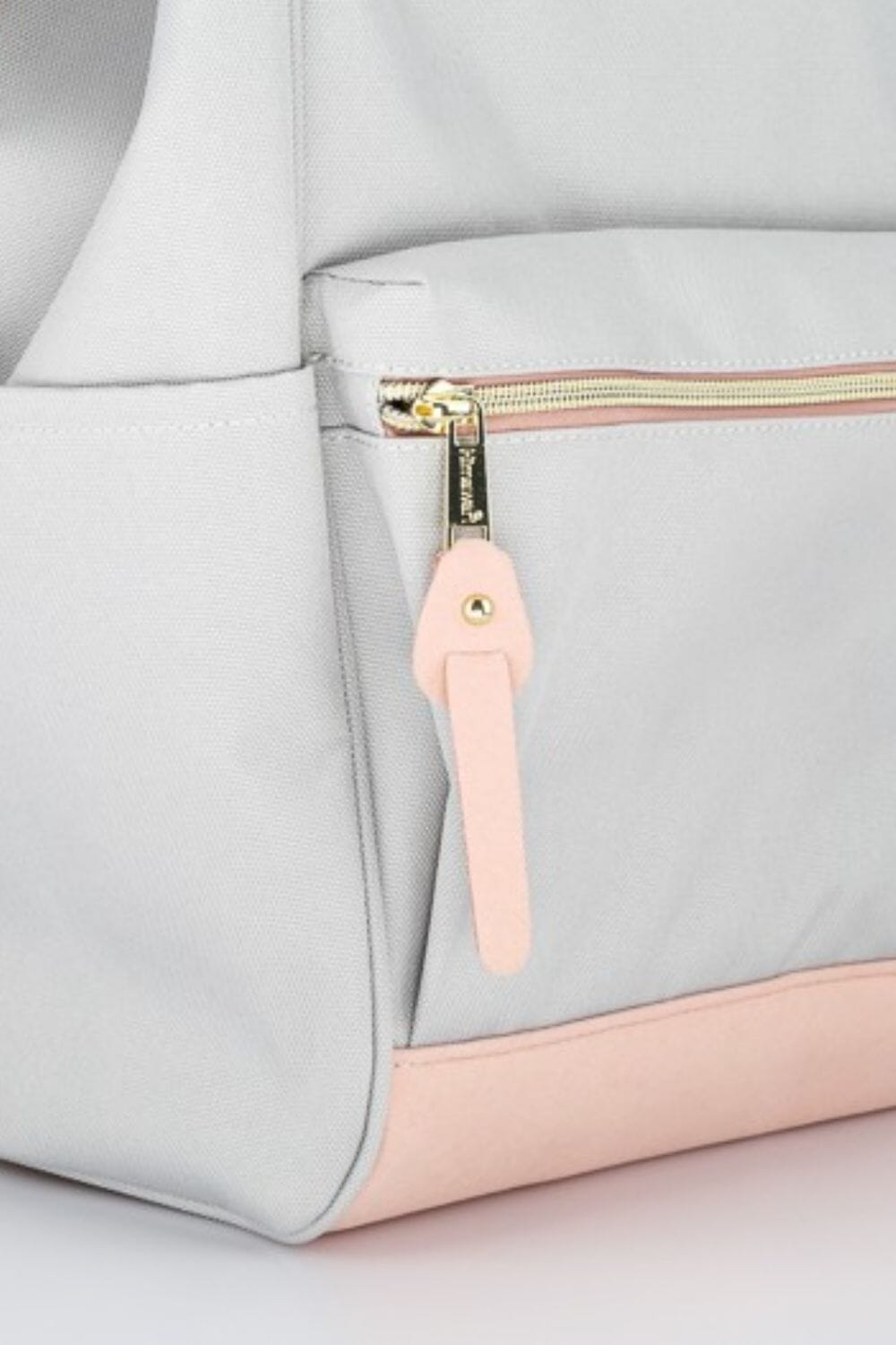 Himawari Contrast Waterproof Canvas Backpack Bag with Side Pockets、mySite、camillekostekn