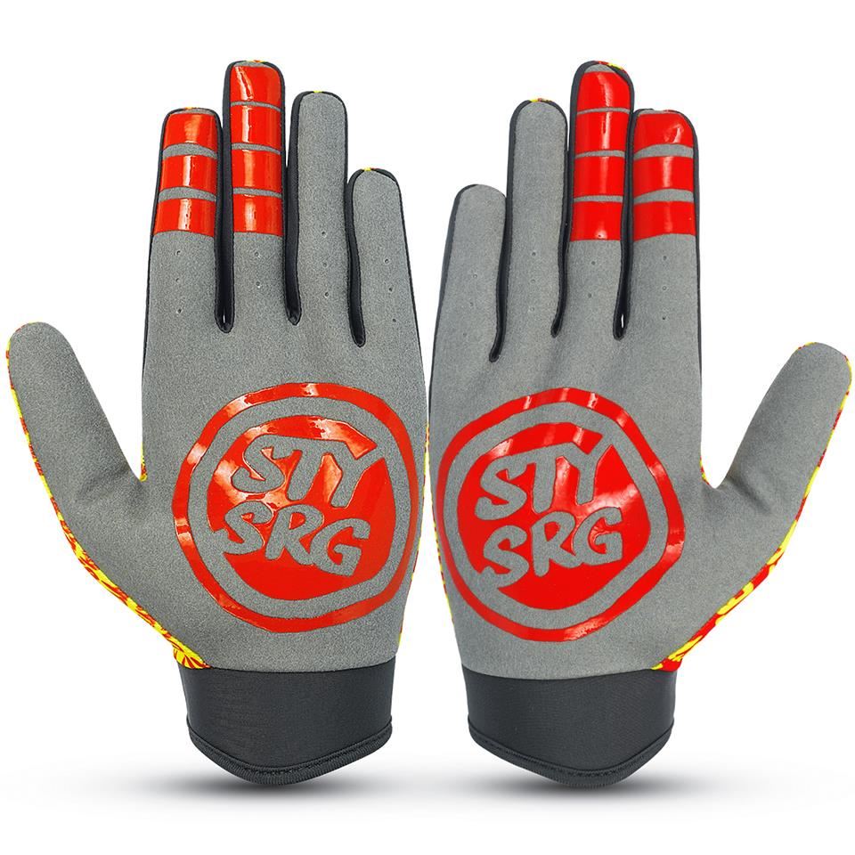  Stay Strong Sketch Gloves - Red/Yellow、mySite、merchandisen