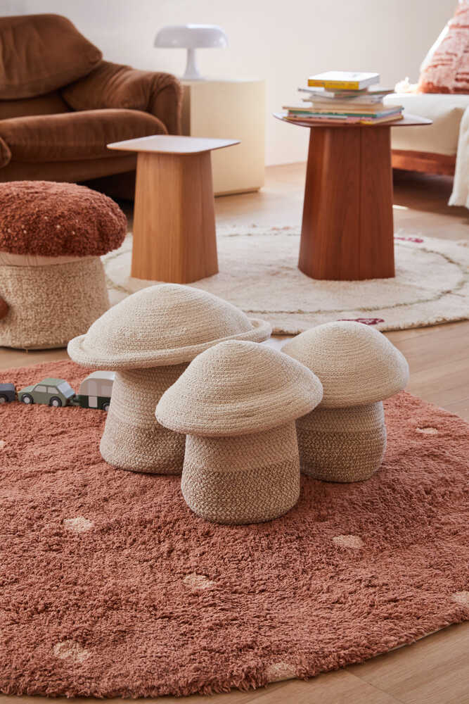 WASHABLE ROUND RUG DOT CHESTNUT、mySite、gigharbornorthrealestate