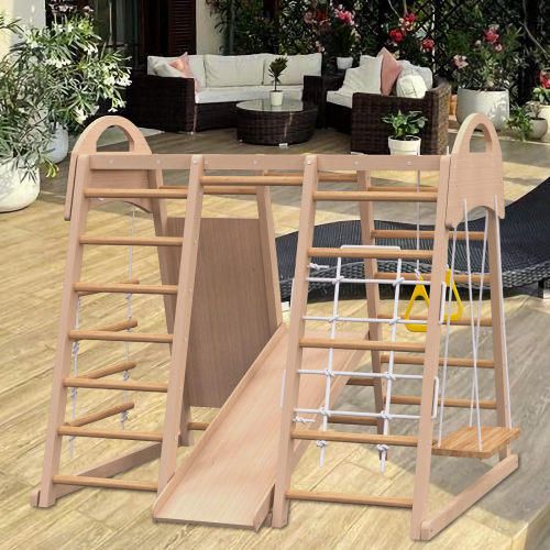 Toddler Climbing Toys Indoor Kids Pikler Triangle Set Foldable Indoor Ladder Climbing Gym Climber、、casual