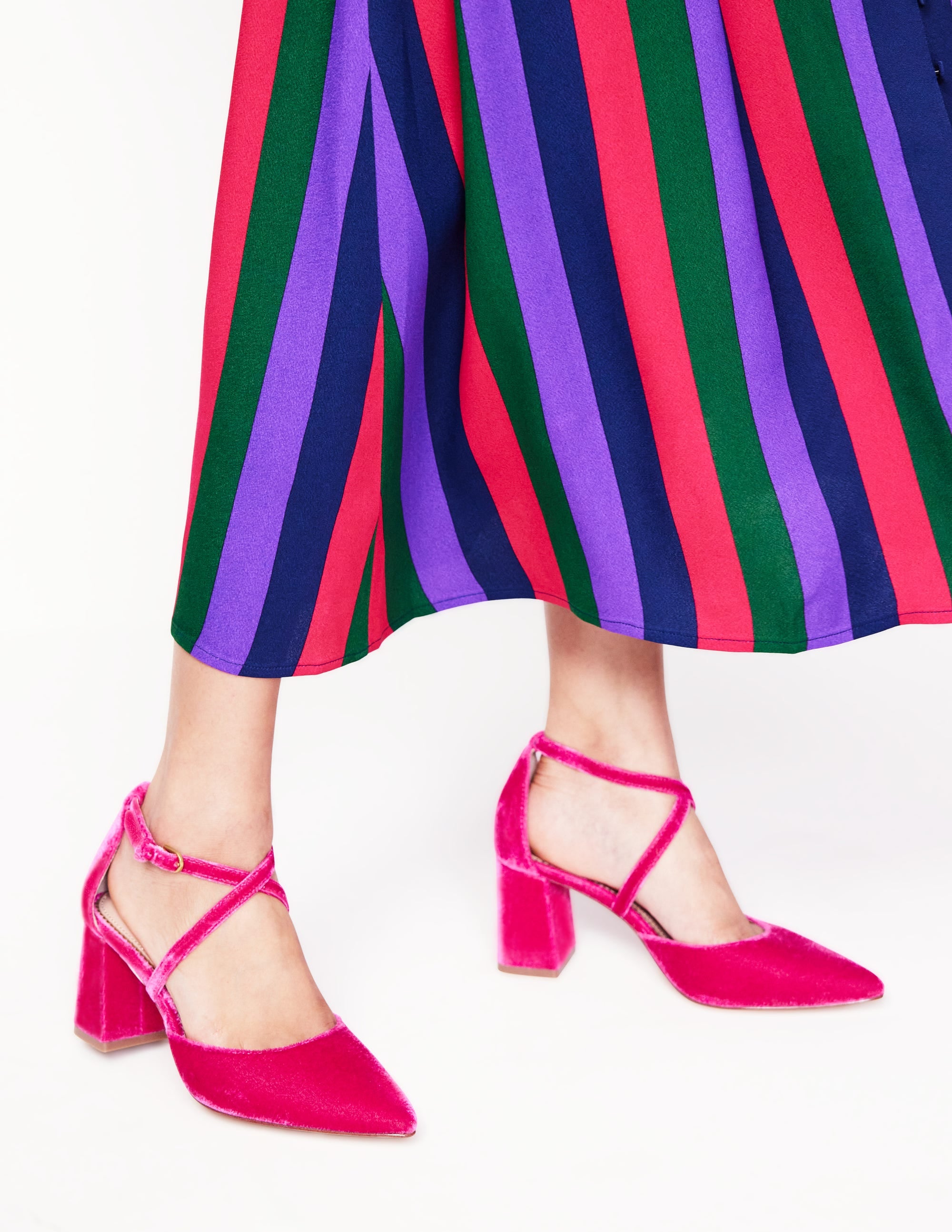  Strap Block Heel Point Courts-Cherries Jubilee、mySite、ashleygrahame