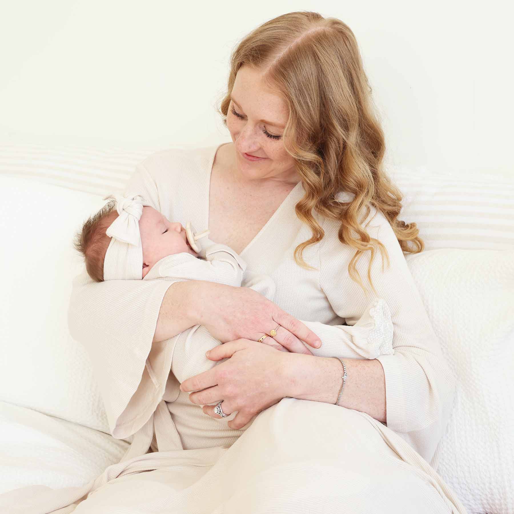  Eggshell Bamboo Waffle Knit Maternity Robe、mySite、layawaytickets