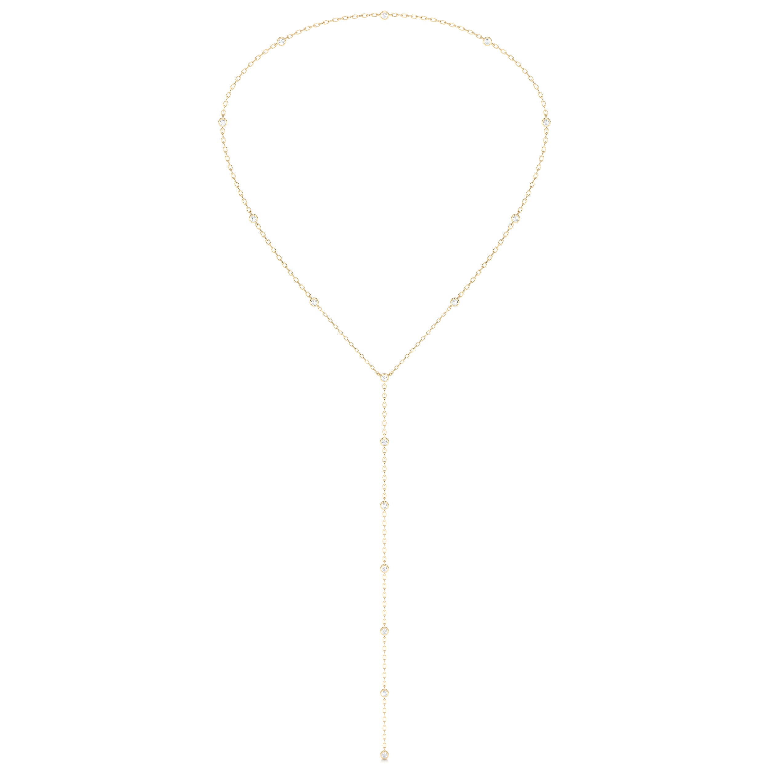 Tie Diamonds Necklace (1.1 Carat) -18K Yellow Gold、mySite、hinf8tx79