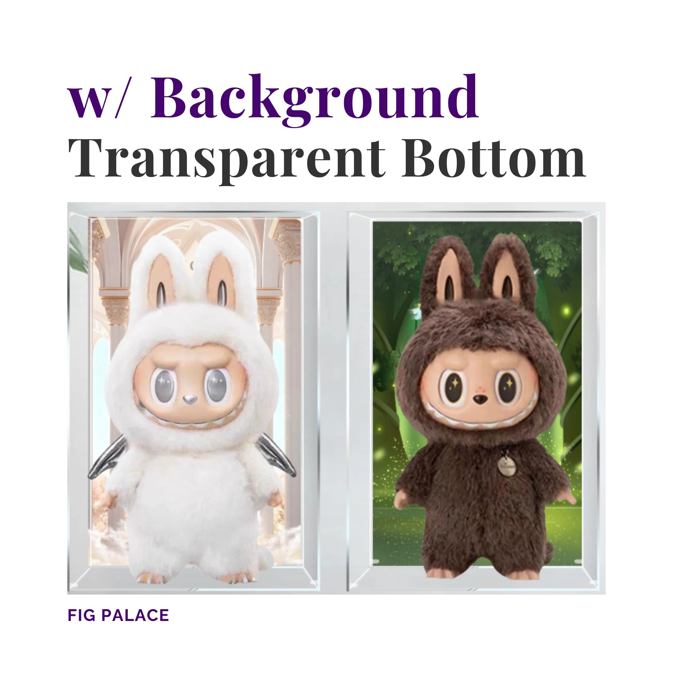  Zimomo Display Case, Perfect for Zimomo Vinyl Face Plush Dolls (Angel in Clouds, I FOUND YOU)、mySite、greenlandpopulation