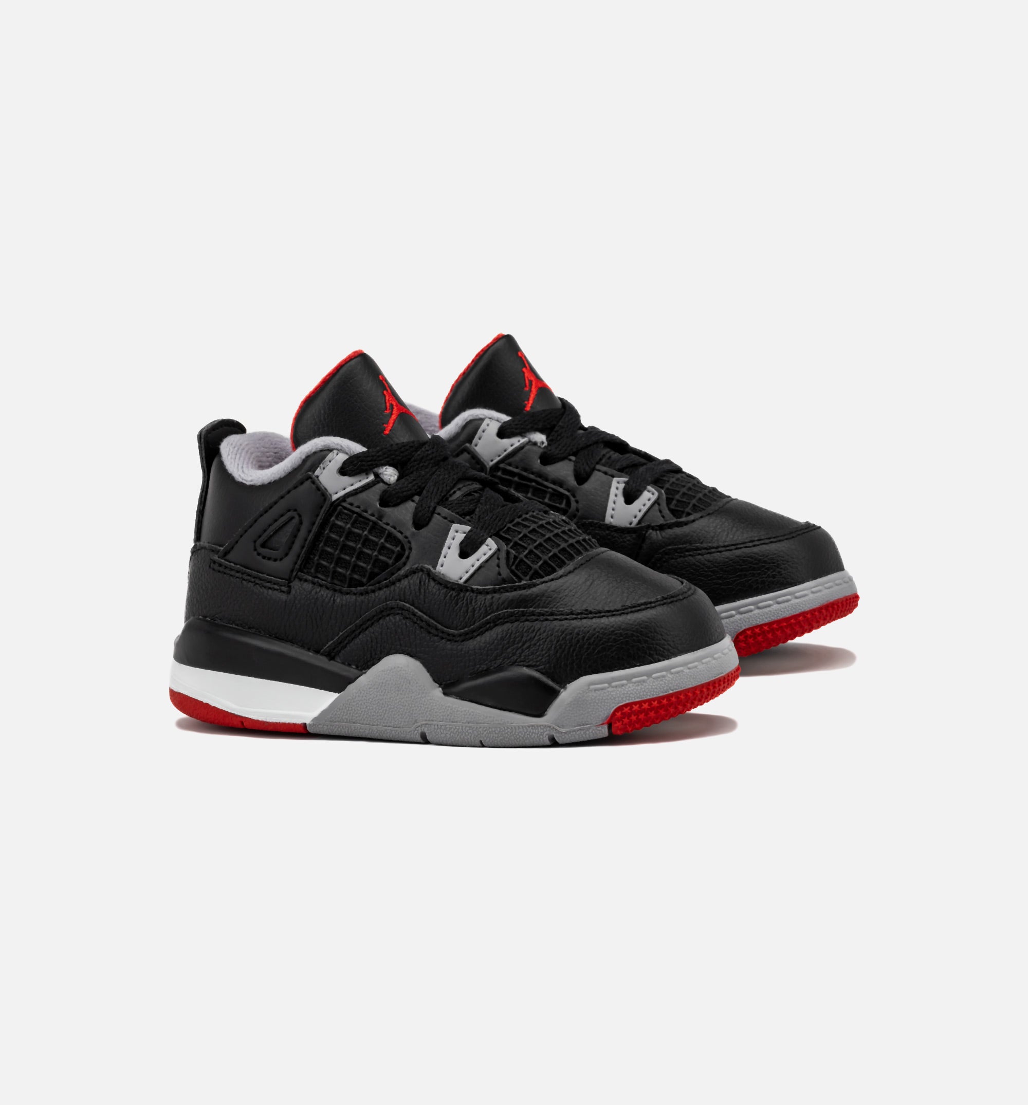 Air Jordan 4 Retro Bred Reimagined Infant Toddler Lifestyle Shoe - Black/Fire Red/Cement Grey/Summit White、mySite、dreamappss