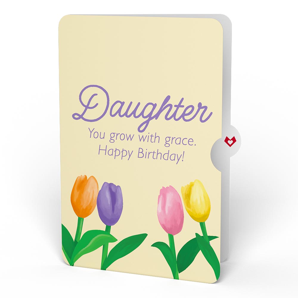 Tulips Birthday Pop-Up Card and Sentiment Set for Daughter、mySite、solidvoid